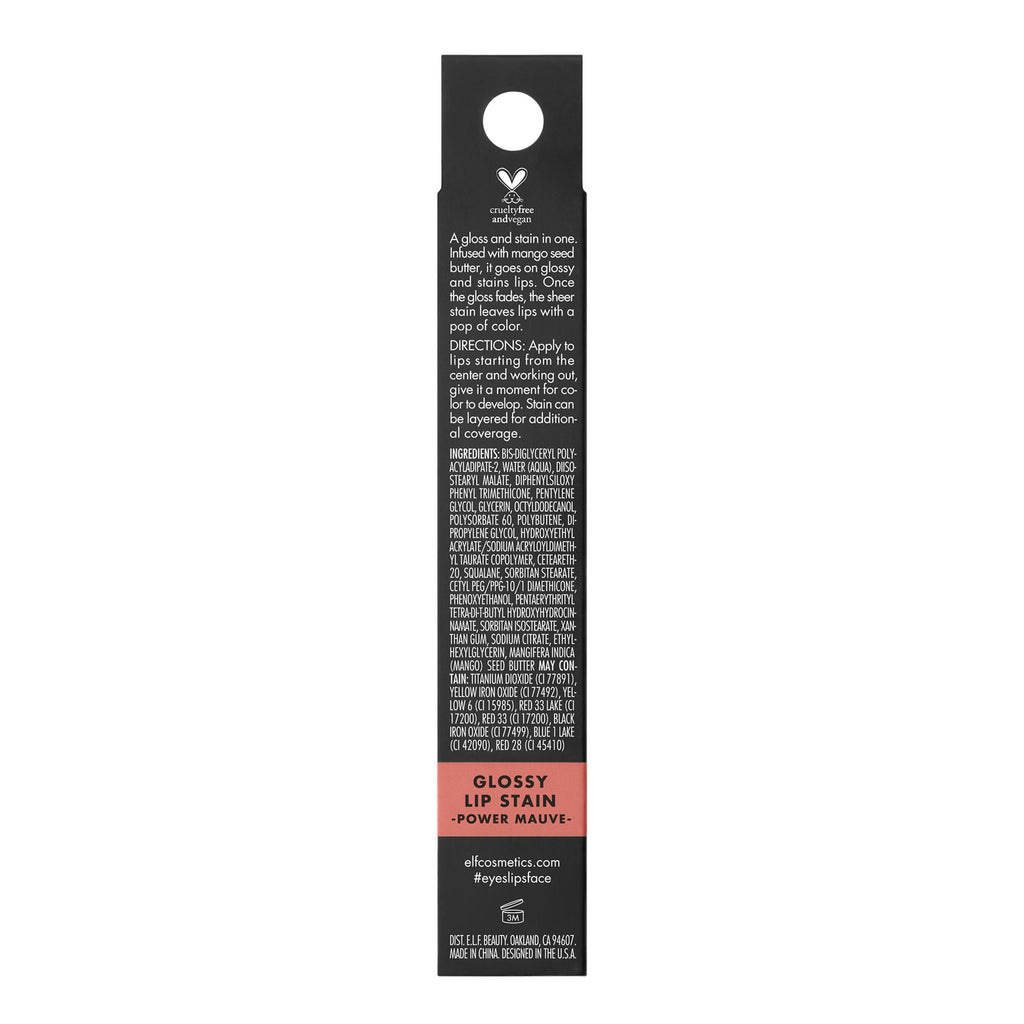 e.l.f. Glossy Lip Stain, Power Mauves, 0.1 fl oz