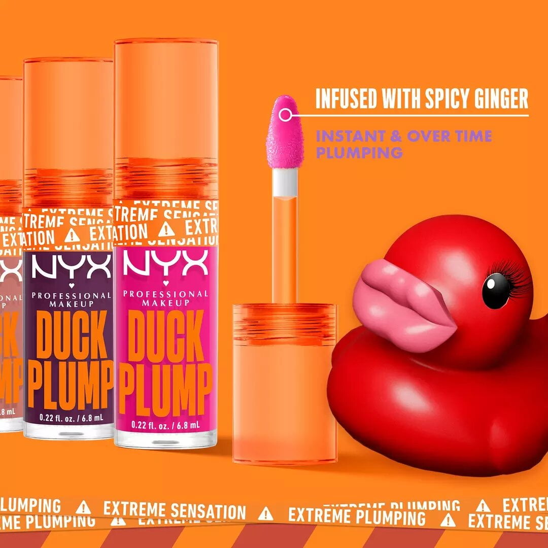 NYX Duck Plump High Pigment Plumping Lip Gloss, 16 Wine Not?, 7ml (0.23floz)