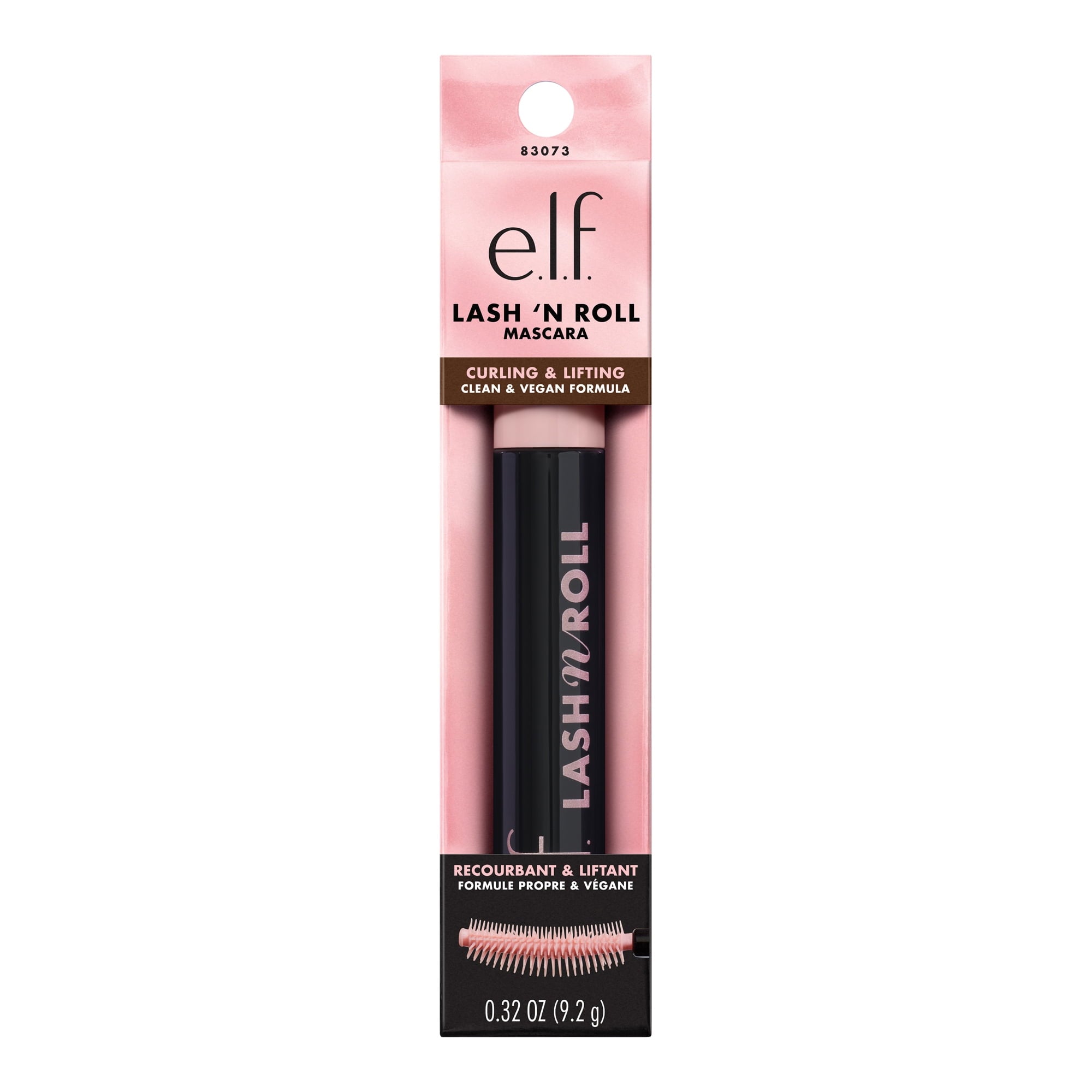 e.l.f. Lash 'N Roll® Curling & Lifting Mascara, Deep Brown, 0.32oz