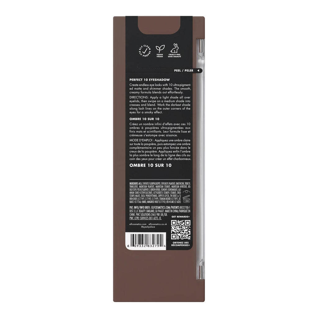 e.l.f. Perfect 10 Eyeshadow Palette, Everyday Smoky
