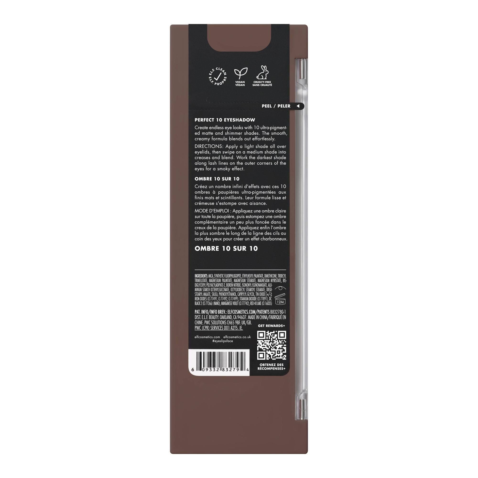 e.l.f. Perfect 10 Eyeshadow Palette, Everyday Smoky