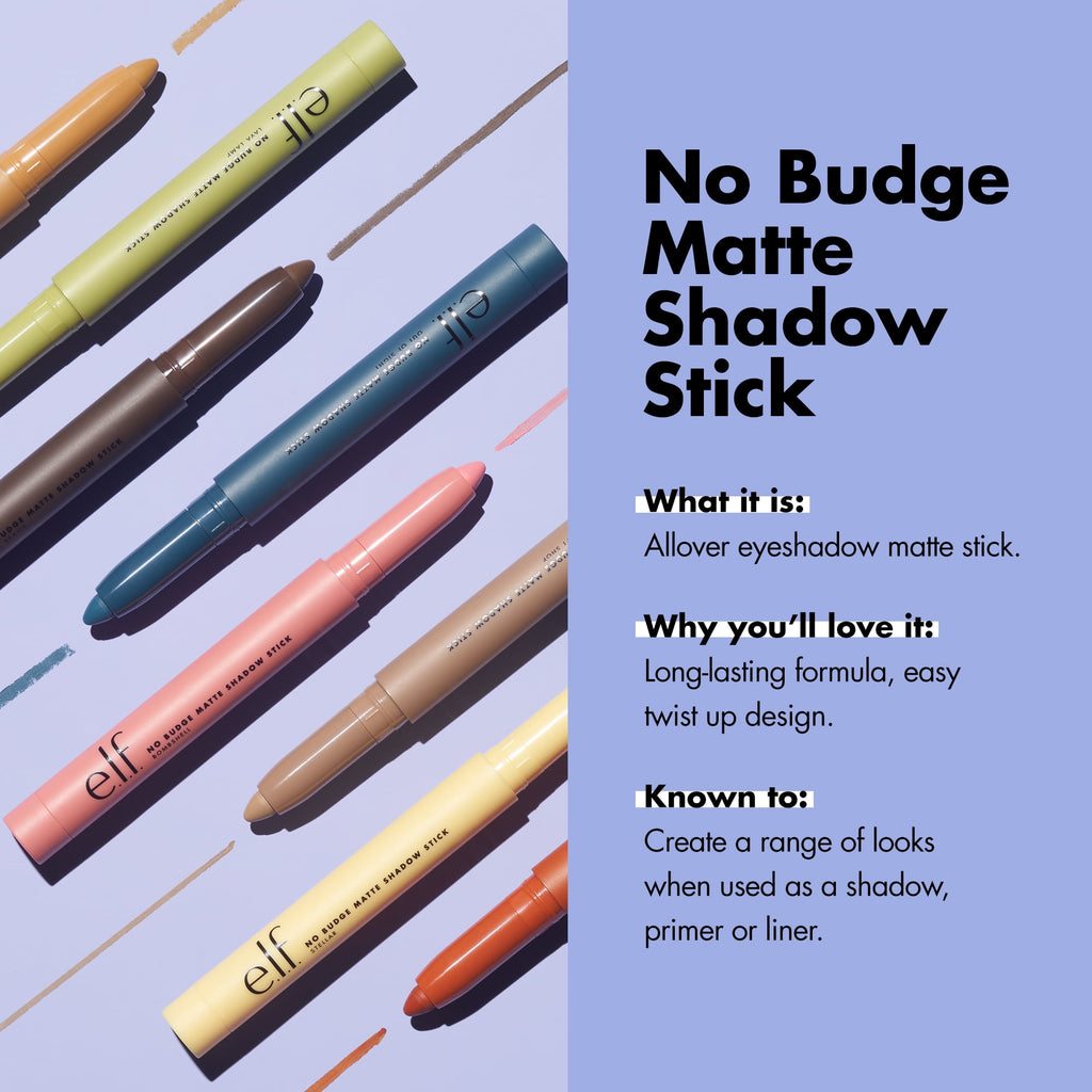 e.l.f. No Budge Matte Shadow Stick, Bombshell, 0.05oz