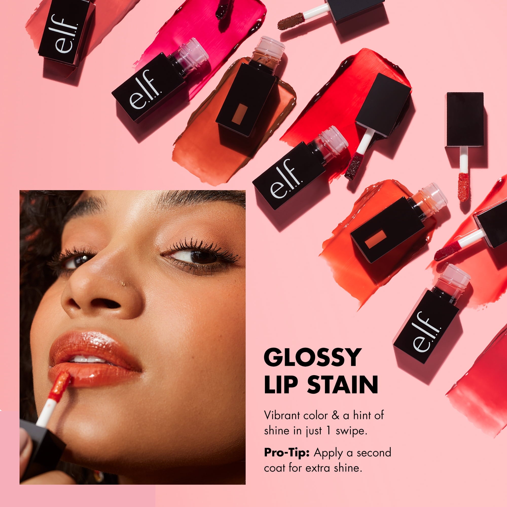 e.l.f. Glossy Lip Stain, Berry Queen, 0.1 fl oz