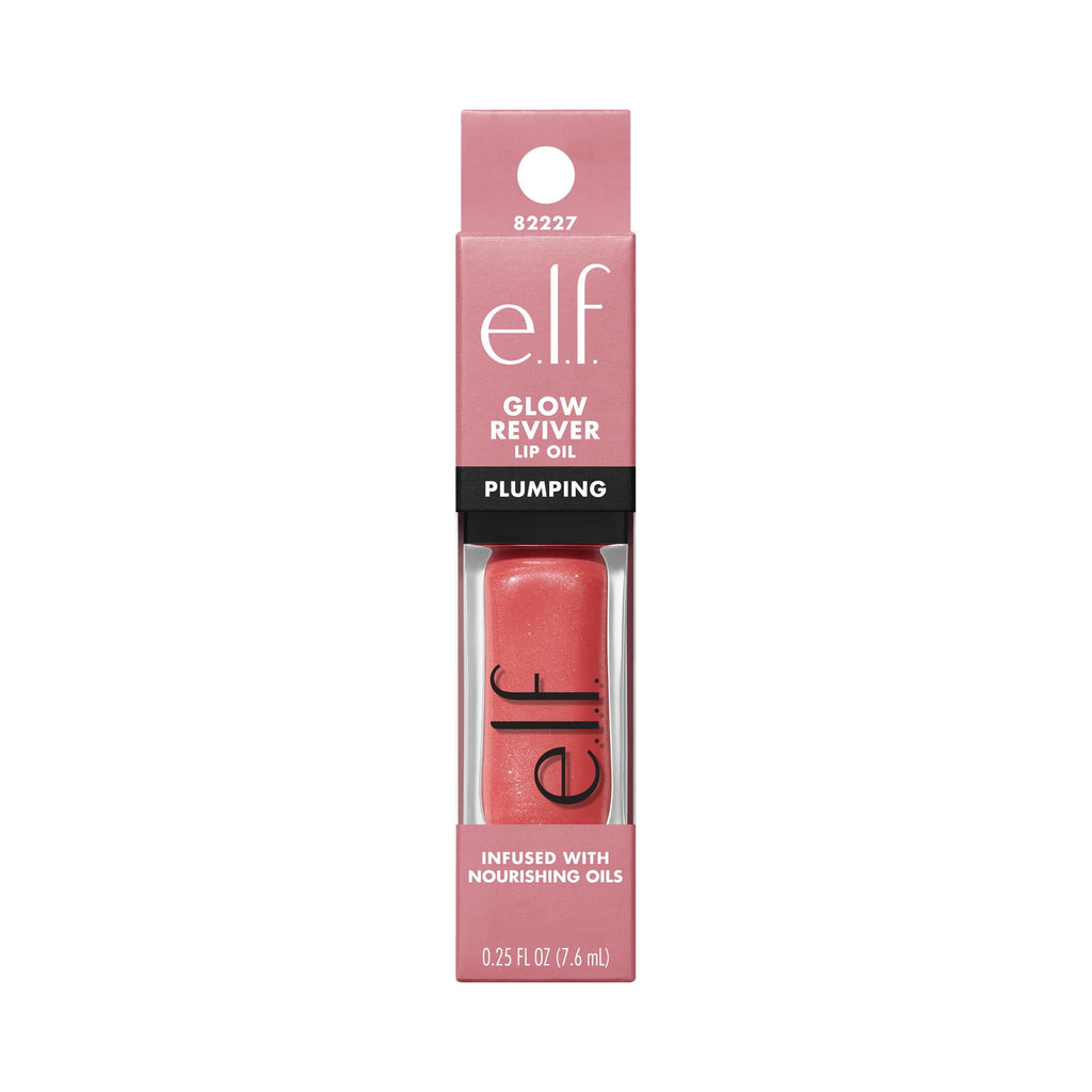 e.l.f. Glow Reviver Plumping Lip Oil Warm Pink