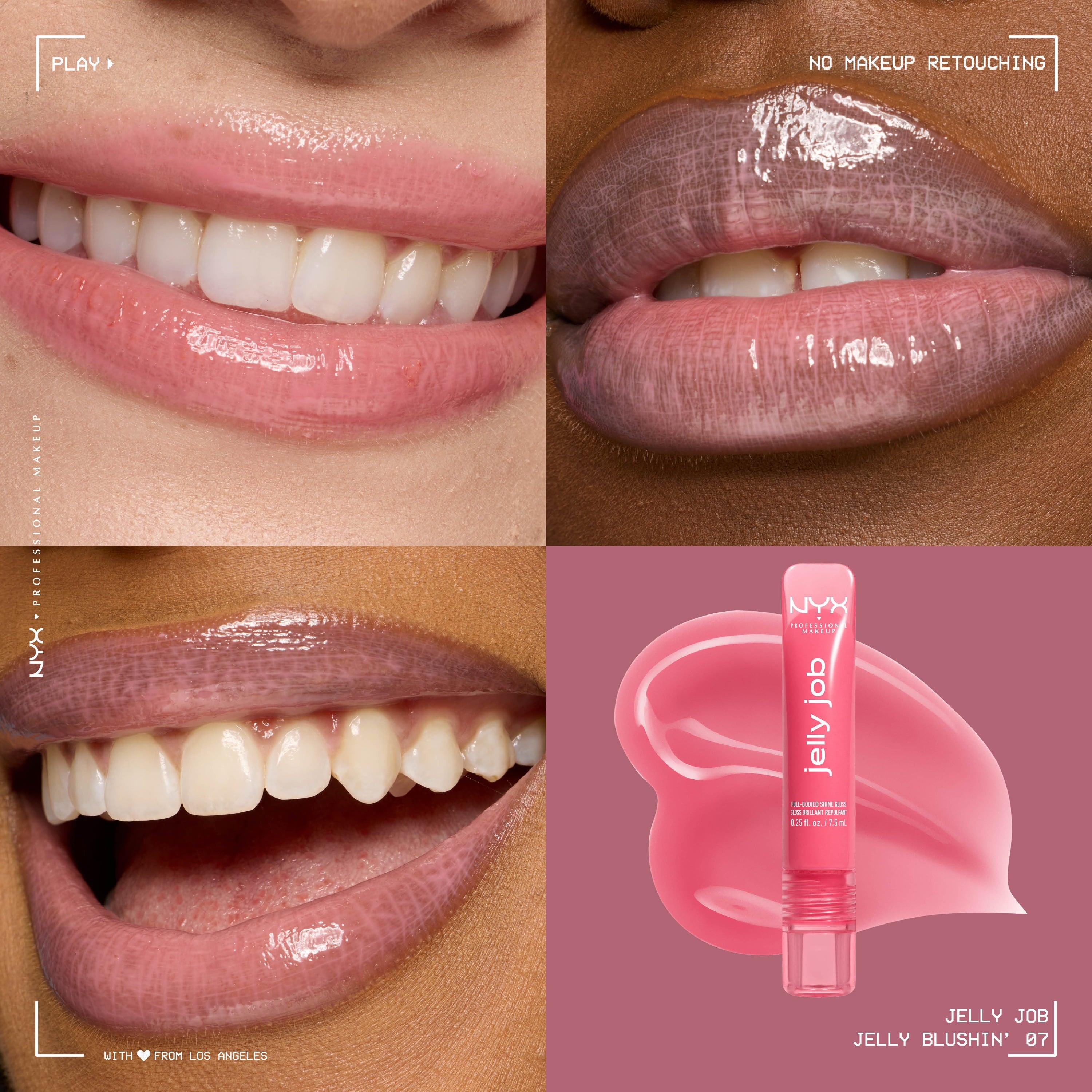 NYX Professional Makeup Jelly Job Lip Gloss, Jelly Blushing 07