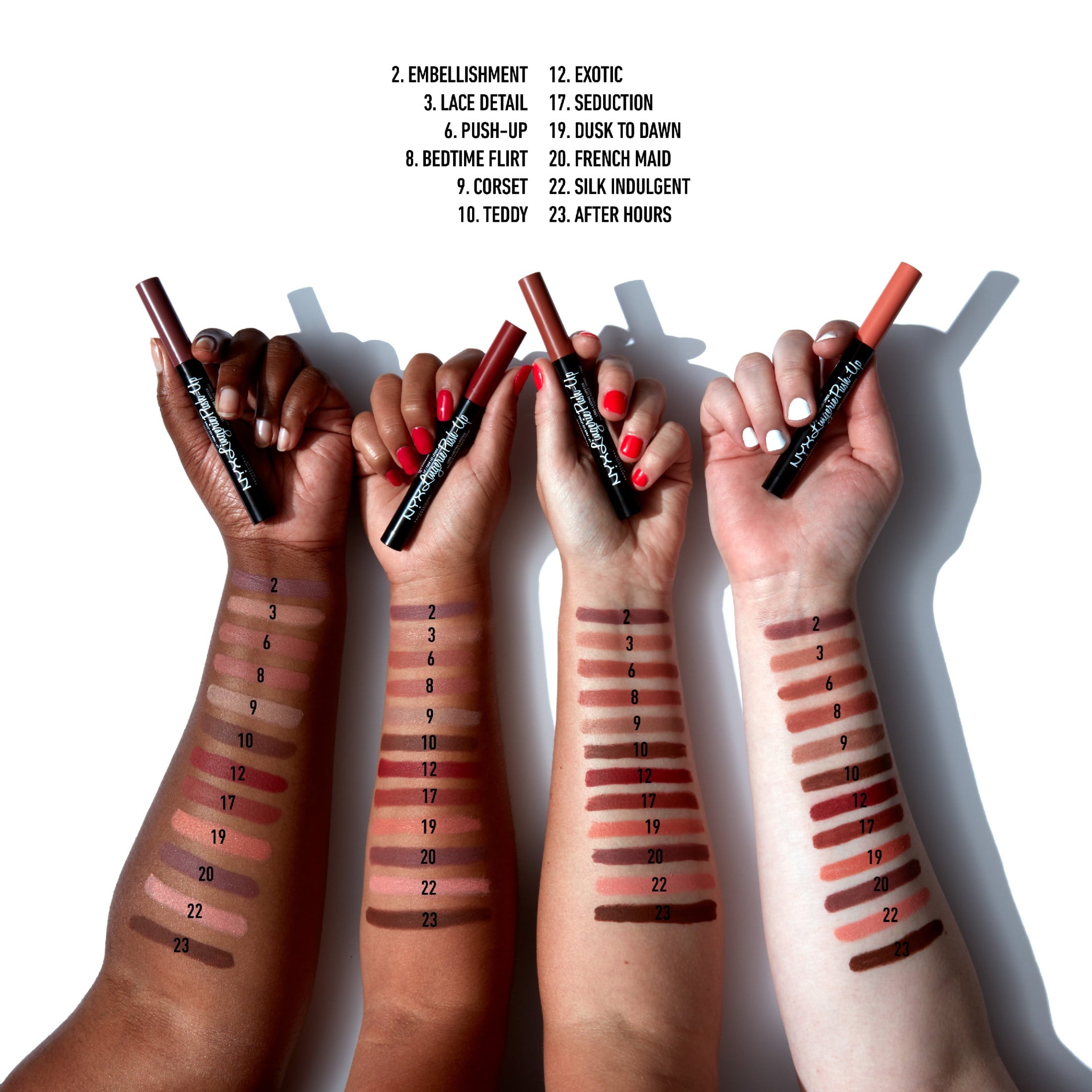 NYX Professional Makeup Lingerie Push-Up Long-Lasting Matte Lipstick, Lace Detail