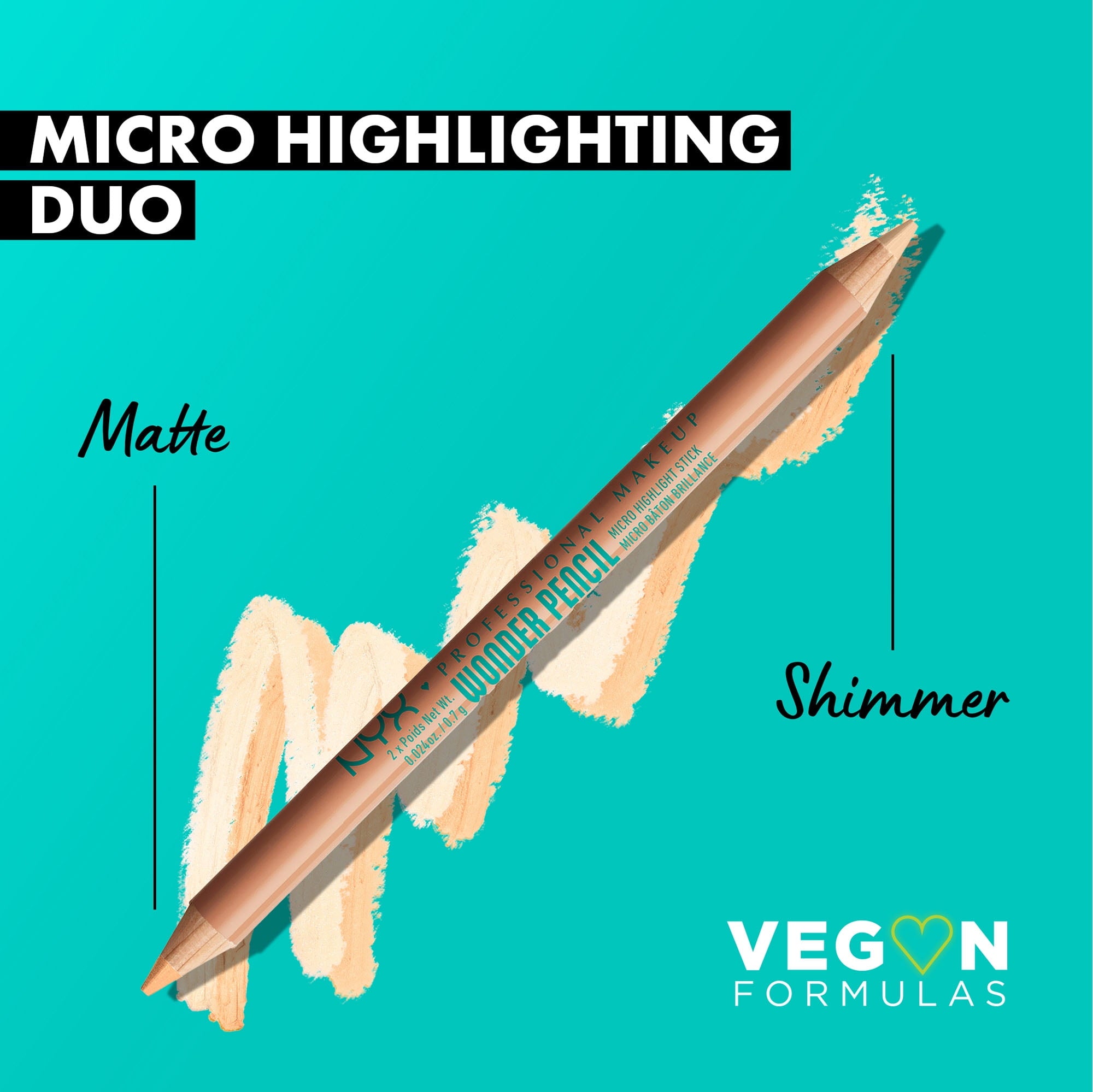NYX Professional Makeup Wonder Pencil, Vegan Highlighting Pencil, Medium