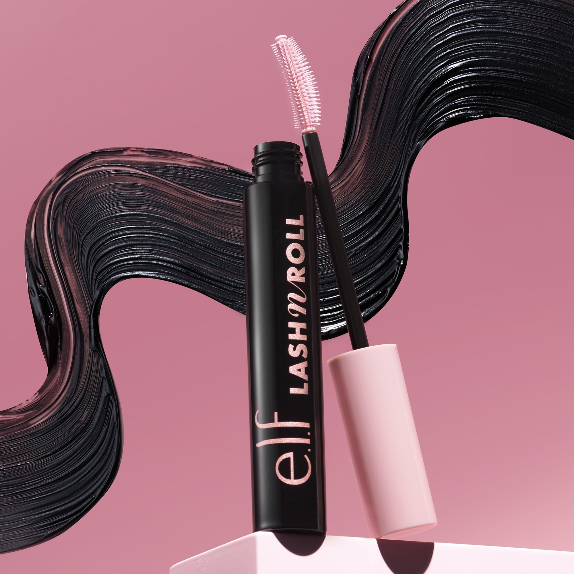 e.l.f. Lash 'N Roll® Curling & Lifting Mascara, Pitch Black, 0.32oz