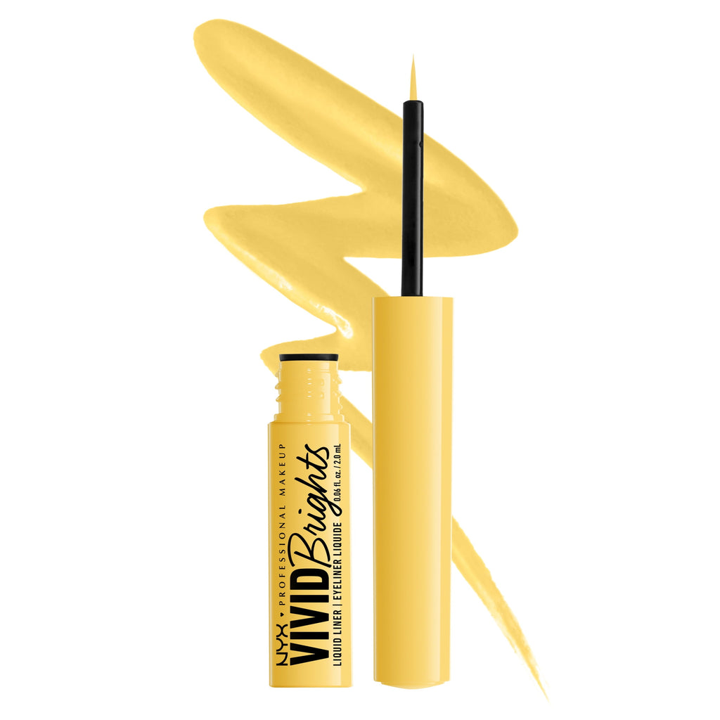 NYX Professional Makeup Vivid Brights Liquid Liner, Smear-Resistant Eyeliner, Had Me At Yellow