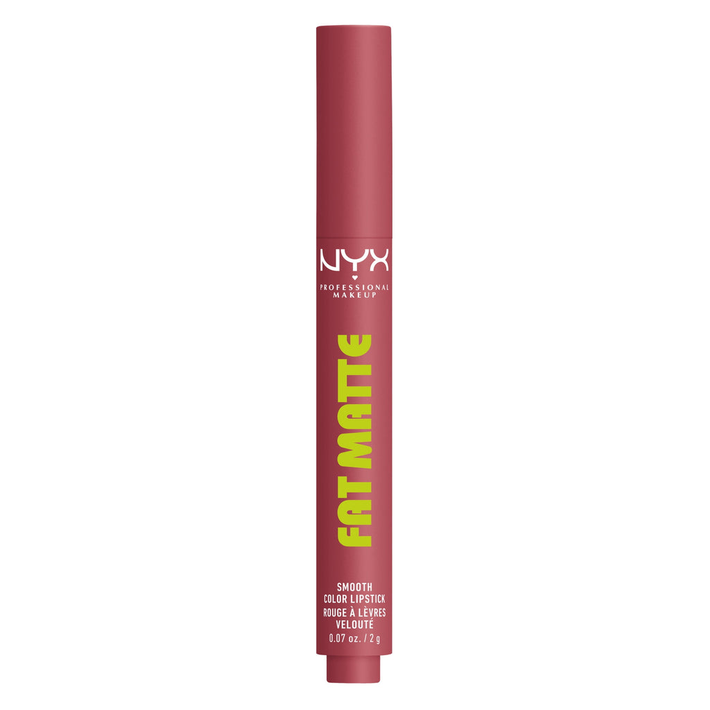 NYX Professional Makeup Fat Matte Lipstick, Smooth Color Long Lasting Lipstick, Blush Blanket, 0.07 oz