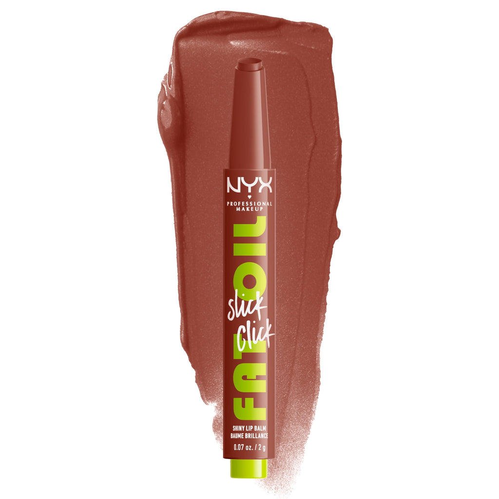 NYX Professional Makeup Fat Oil Slick Click Hydrating Tinted Lip Gloss with Lightweight Hydration, Link in My Bio, 0.07 oz