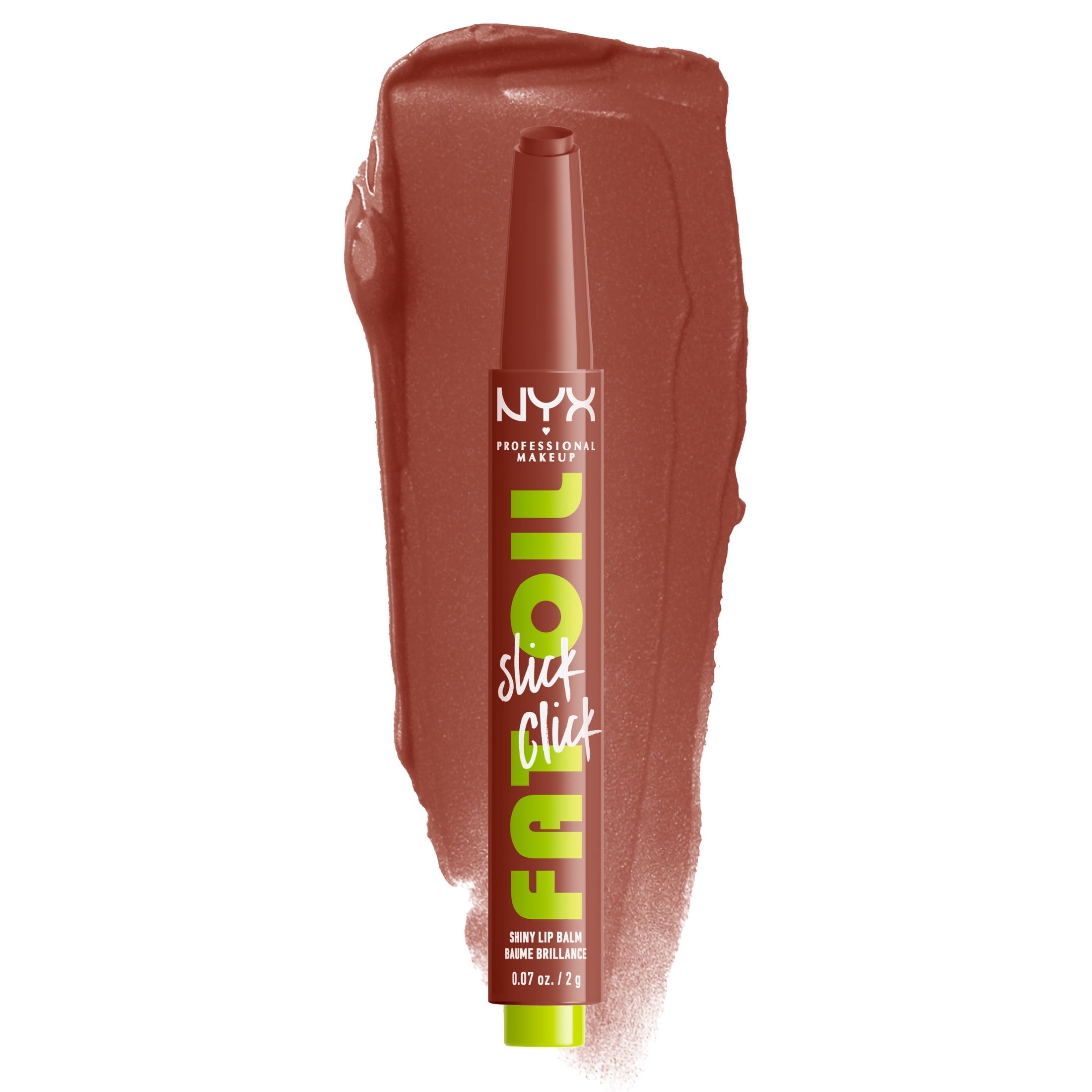 NYX Professional Makeup Fat Oil Slick Click Hydrating Tinted Lip Gloss with Lightweight Hydration, Link in My Bio, 0.07 oz