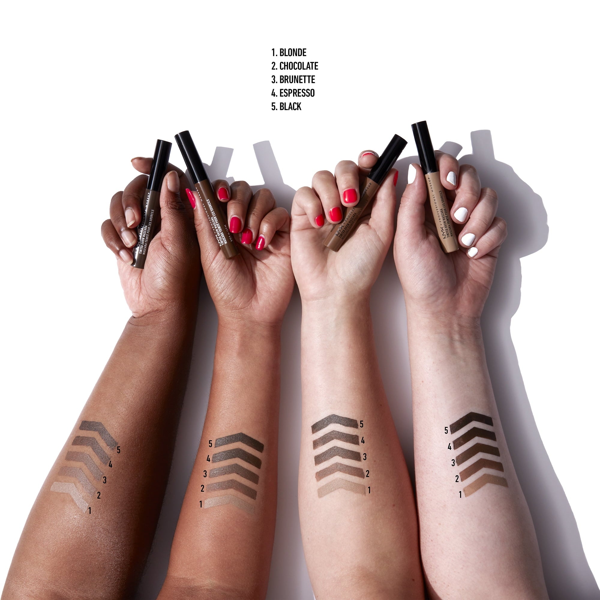 NYX Professional Makeup Tinted Brow Mascara, Brunette