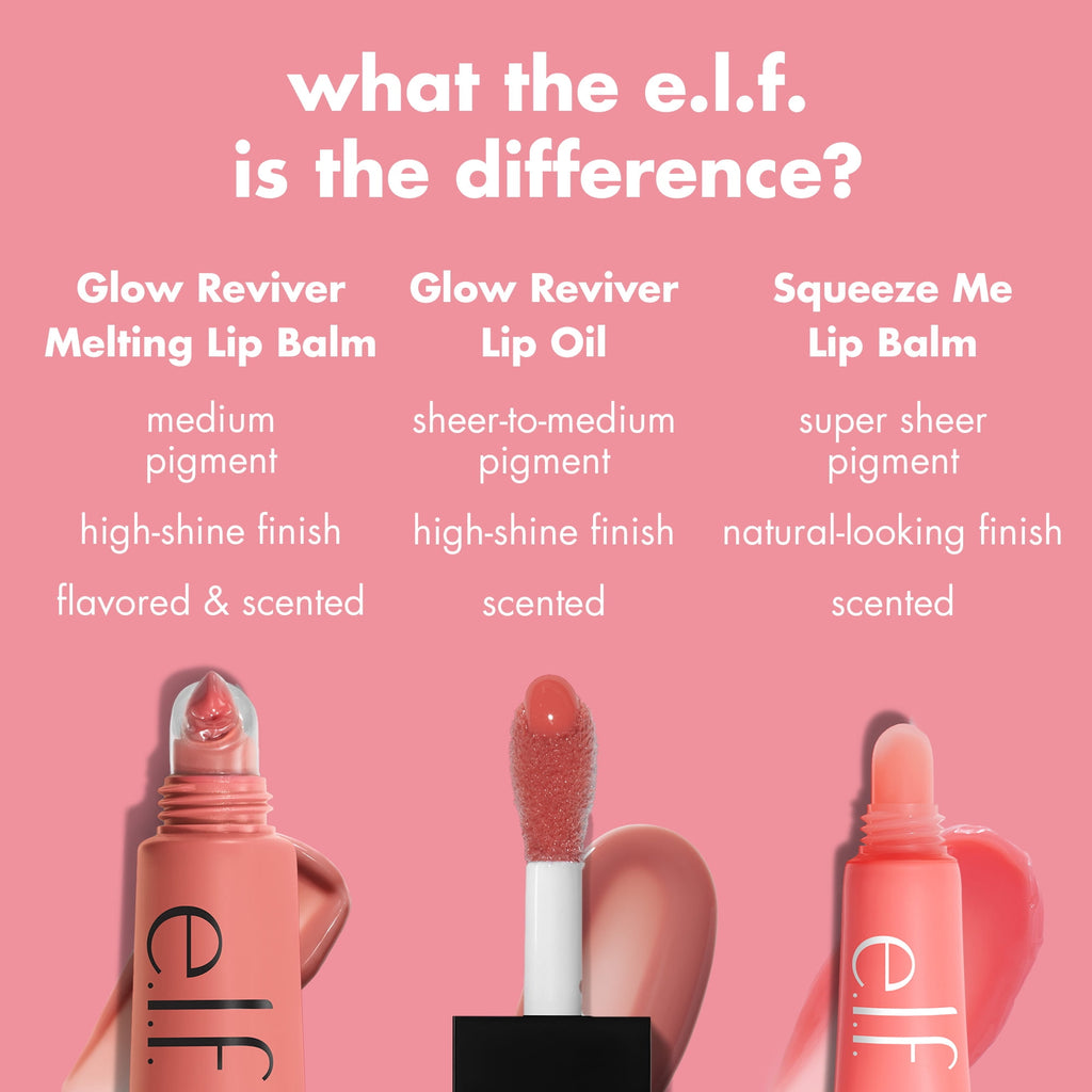 e.l.f. Glow Reviver Melting Lip Balm, Yummy Gummy, 0.52 oz