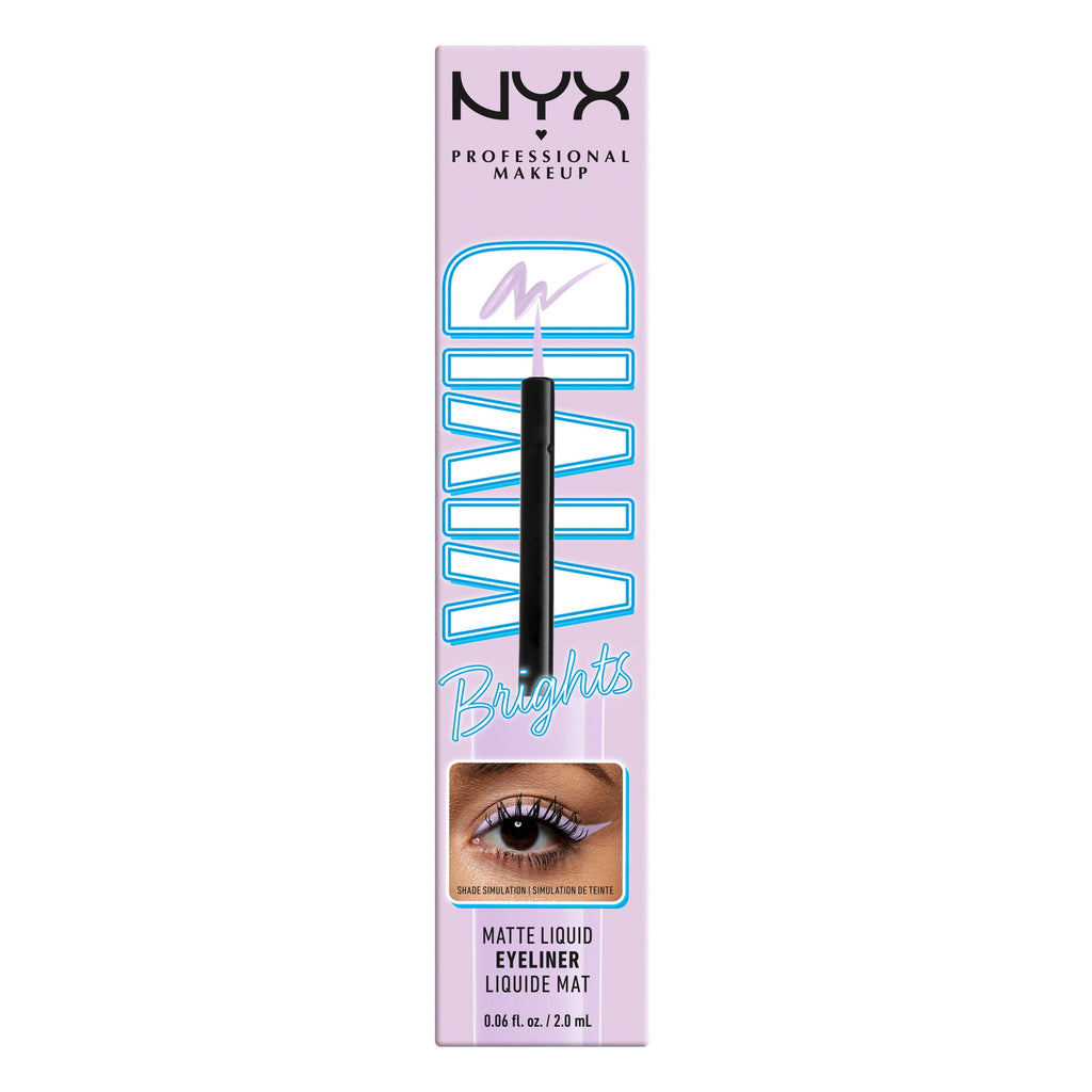 NYX Professional Makeup Vivid Brights Liquid Liner, Smear-Resistant Eyeliner, Lilac Link