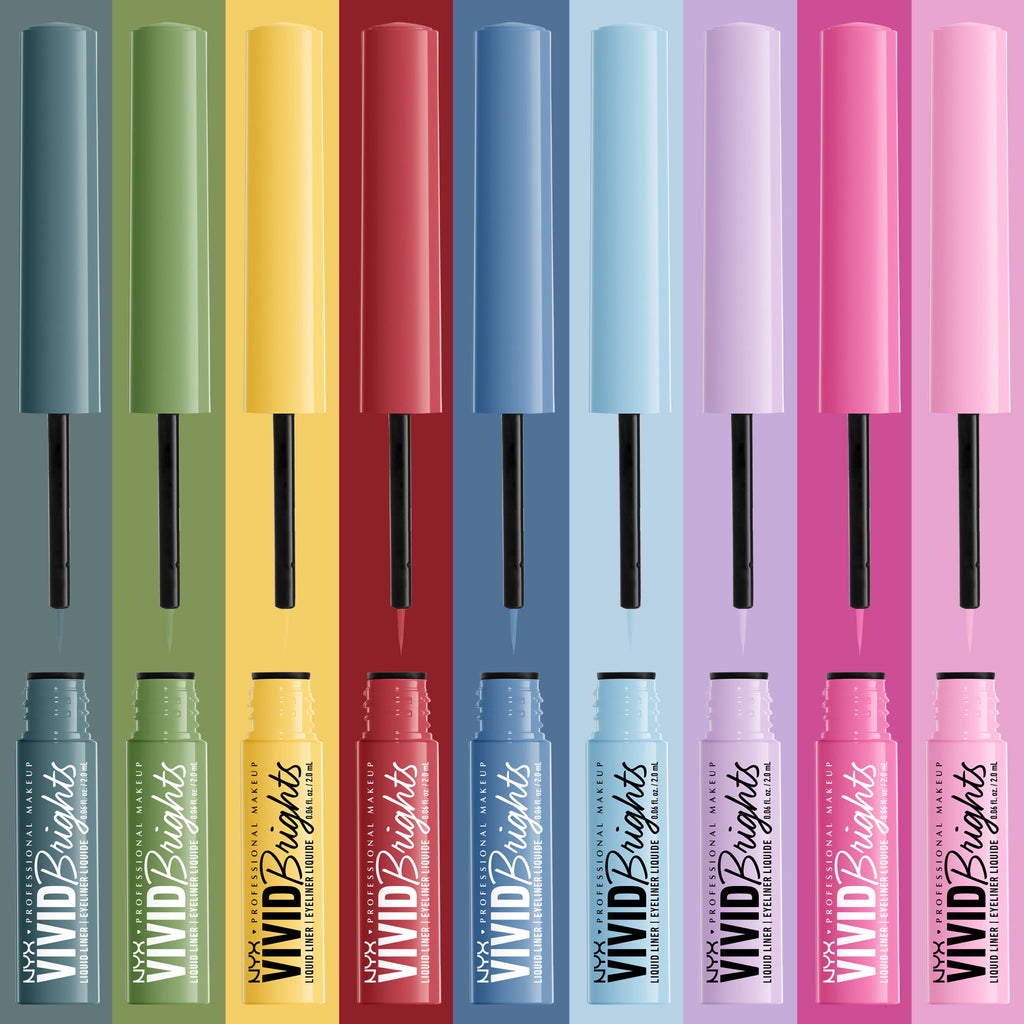 NYX Professional Makeup Vivid Brights Liquid Liner, Smear-Resistant Eyeliner, Lilac Link