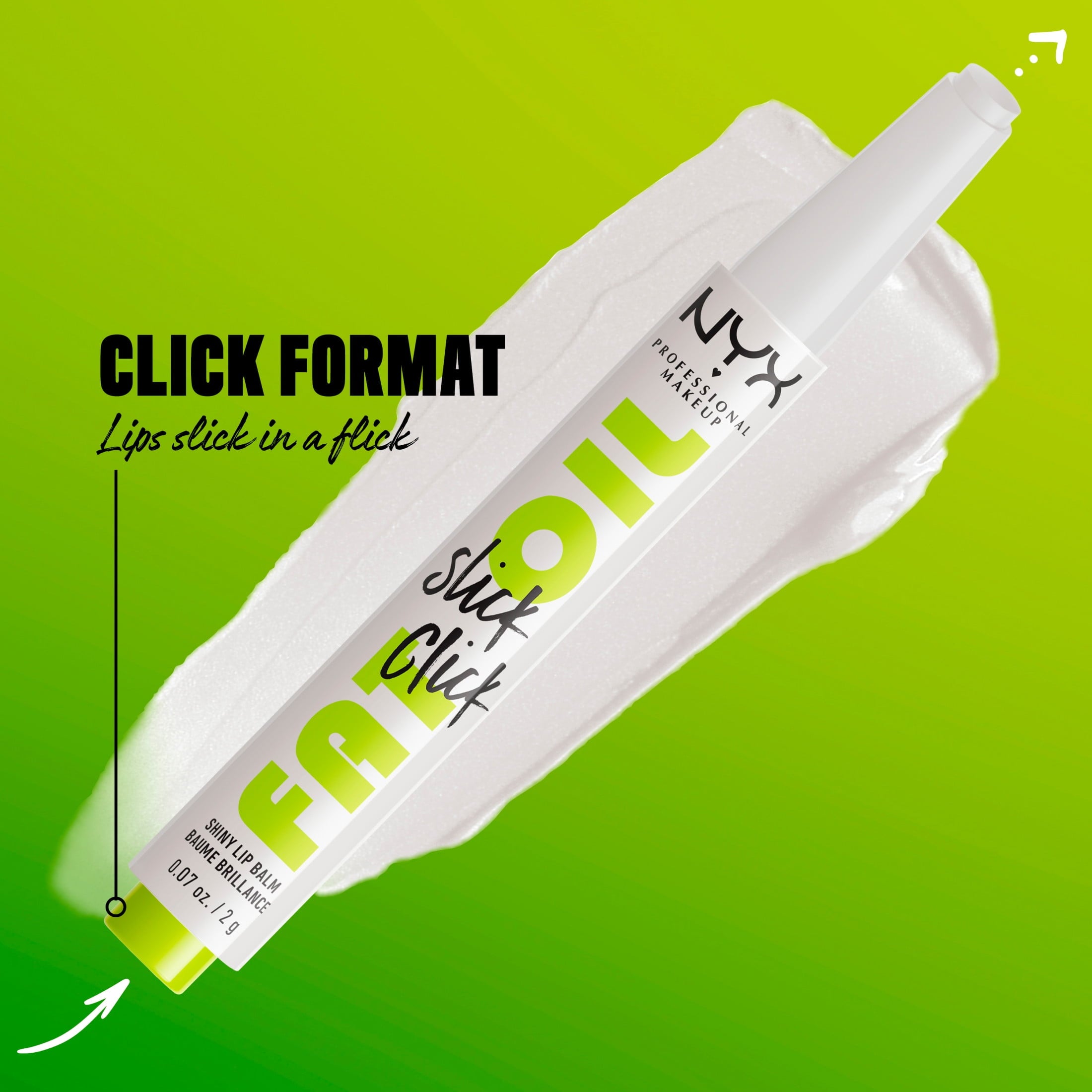 NYX Professional Makeup Fat Oil Slick Click Hydrating Tinted Lip Gloss with Lightweight Hydration, Going Live, 0.07 oz