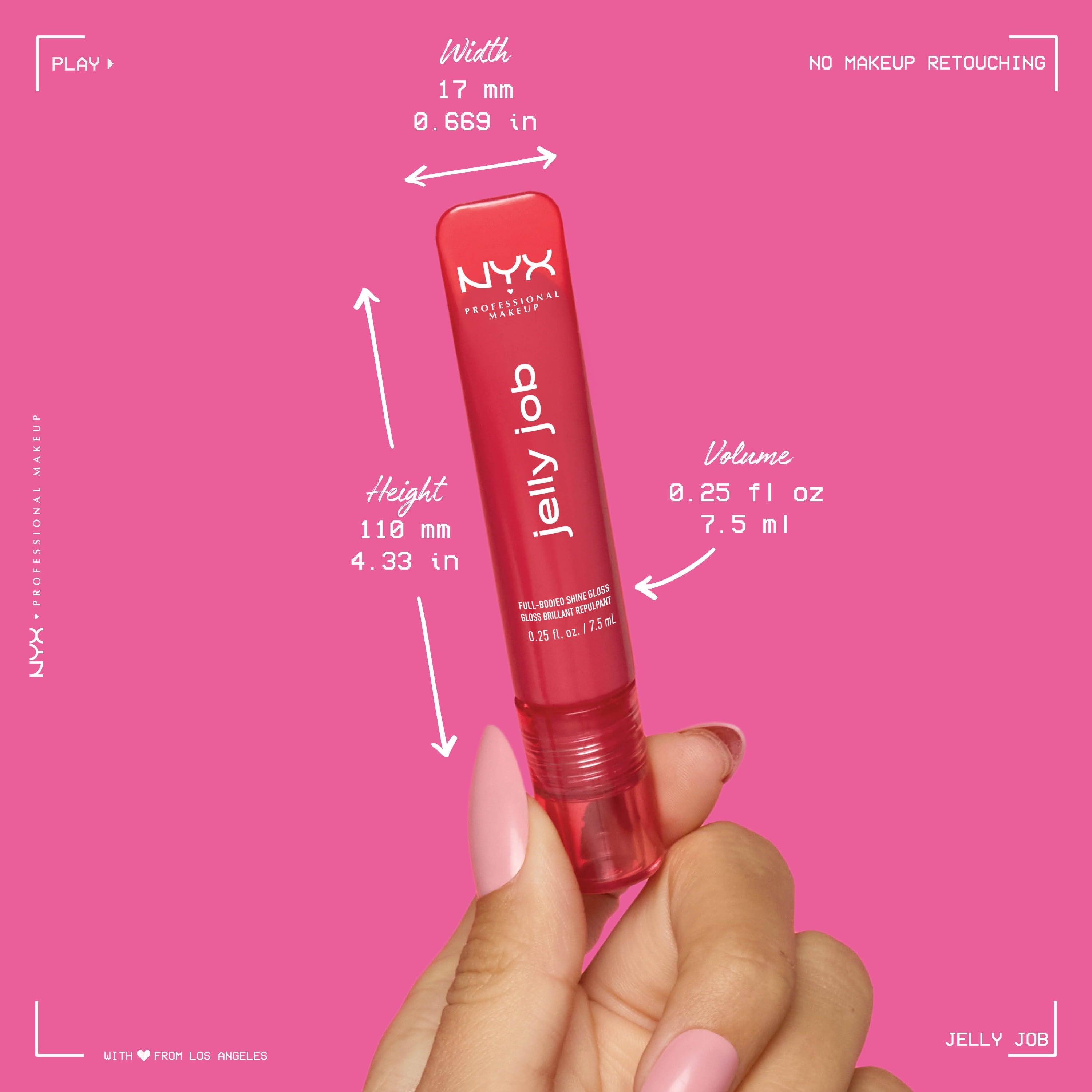 NYX Professional Makeup Jelly Job Lip Gloss, Jelly Blushing 07