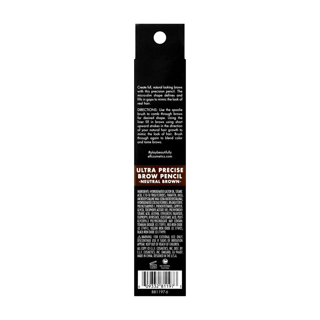 e.l.f. Ultra Precise Brow Pencil, Neutral Brown