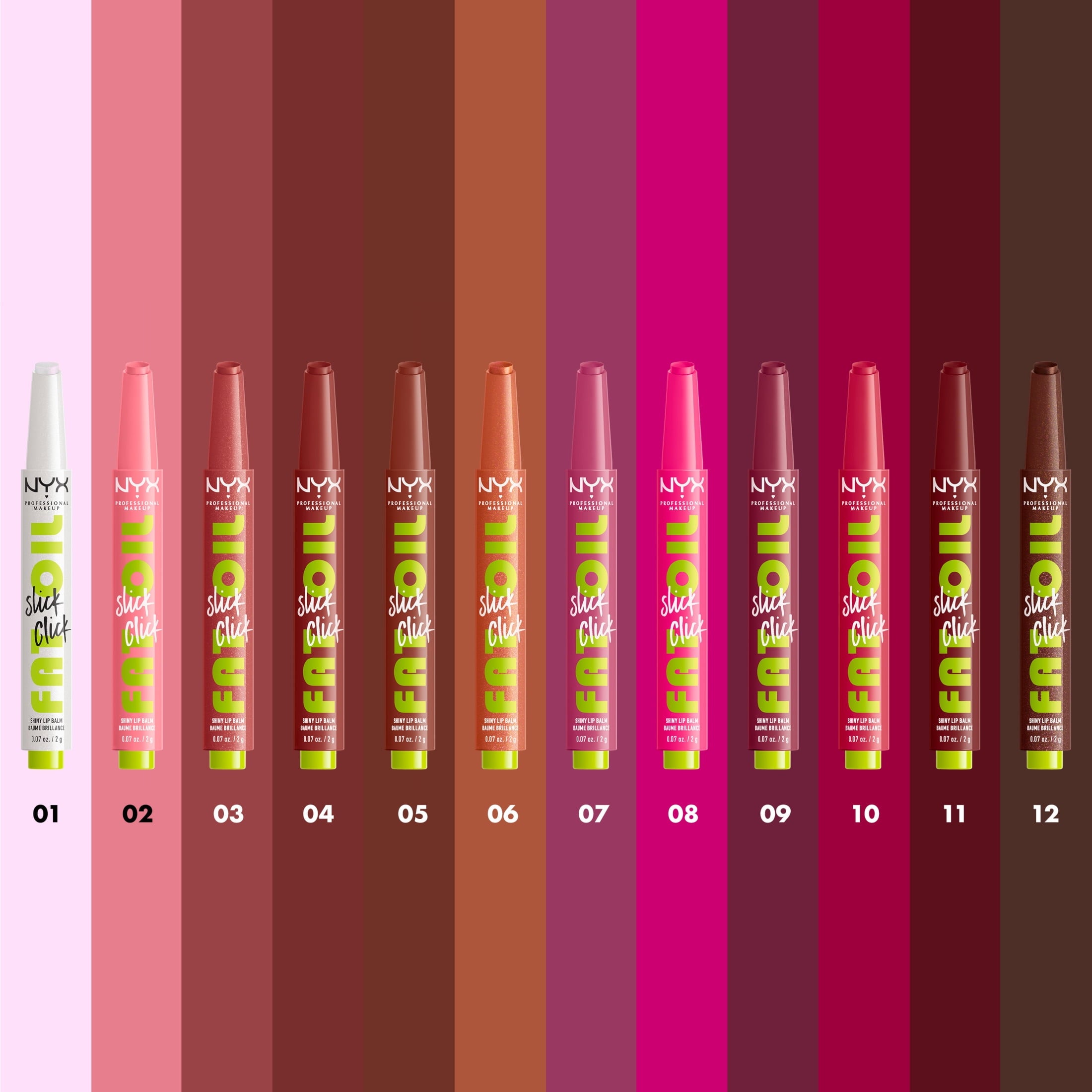NYX Professional Makeup Fat Oil Slick Click Hydrating Tinted Lip Gloss with Lightweight Hydration, Link in My Bio, 0.07 oz
