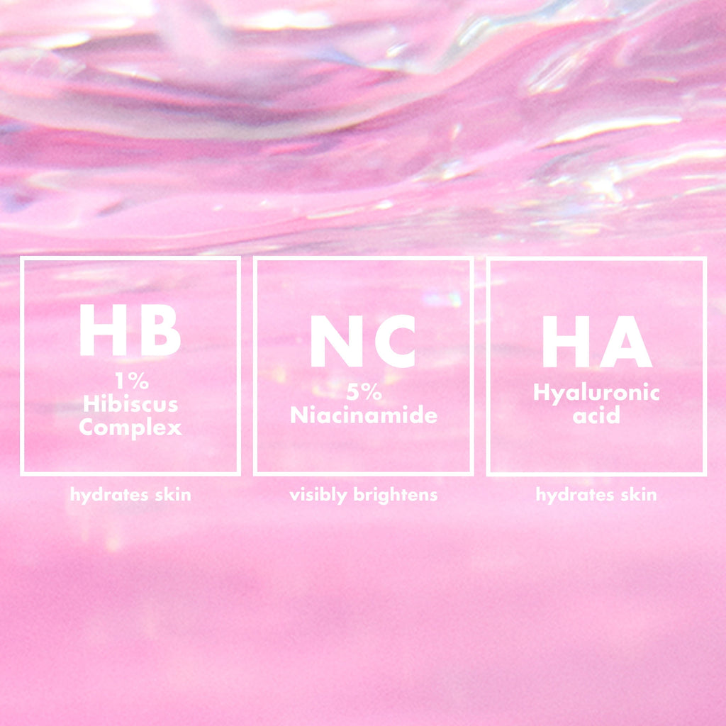 e.l.f. SKIN Holy Hydration! Thirst Burst Drops, Brightening & Hydrating Gel Serum, 1% Hydrating Hibiscus Complex + 5% Niacinamide, 1 fl oz