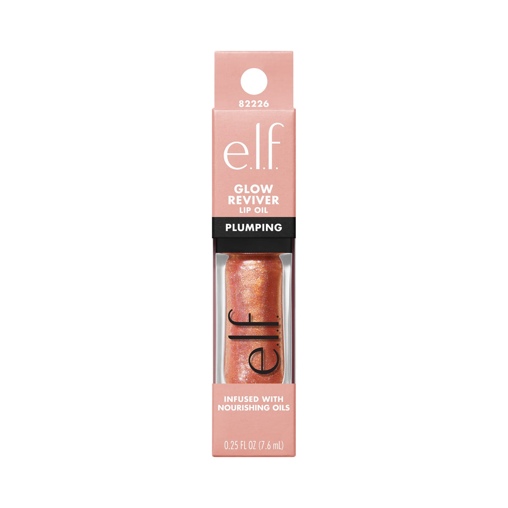 e.l.f. Glow Reviver Plumping Lip Oil, Apricot Feelings, 0.25 fl oz