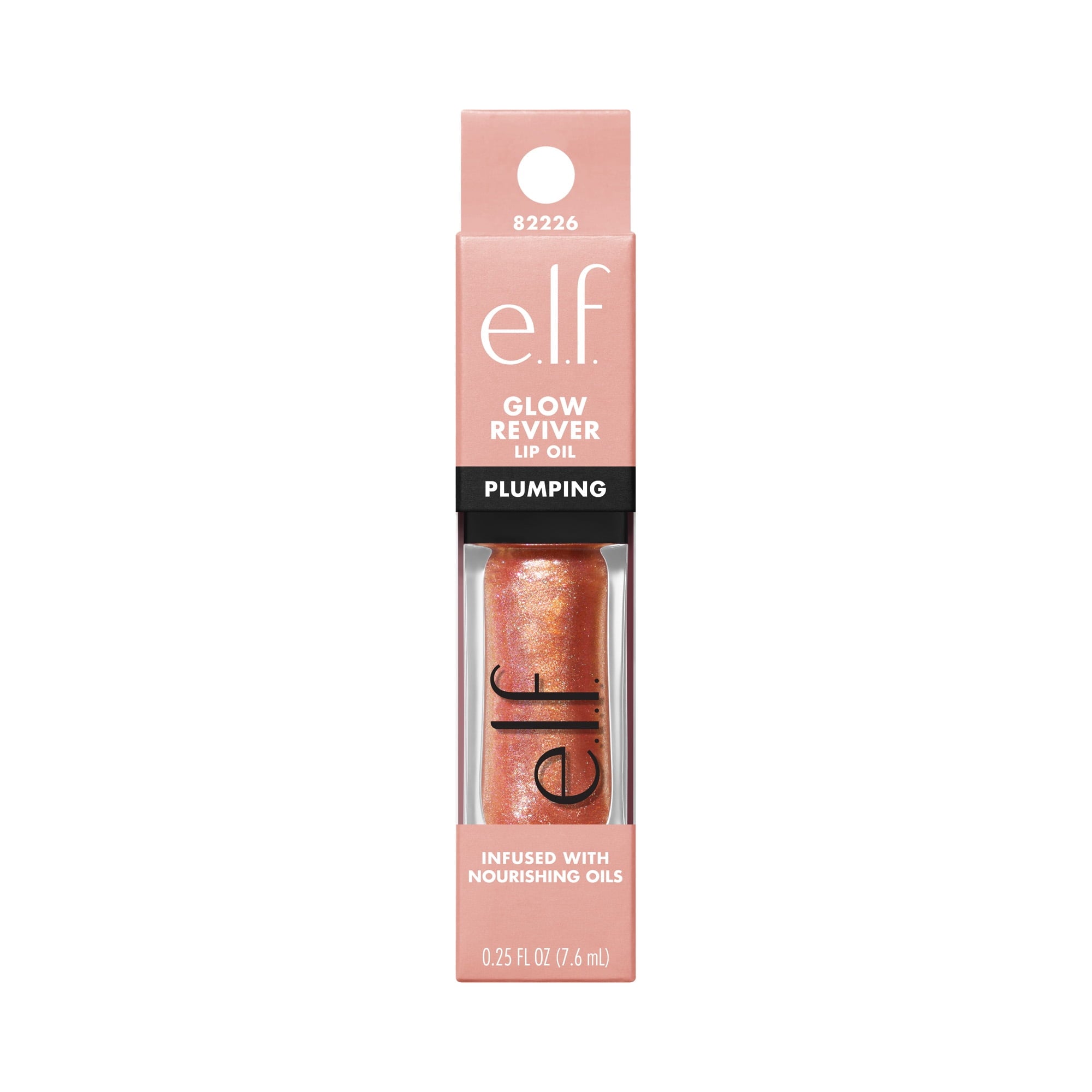 e.l.f. Glow Reviver Plumping Lip Oil, Apricot Feelings, 0.25 fl oz