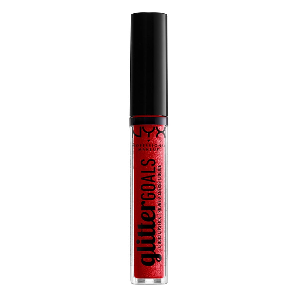 NYX Professional Makeup Glitter Goals Liquid Lipstick, Cherry Quartz