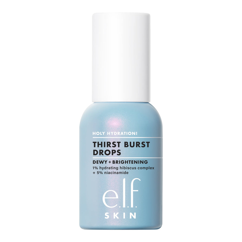e.l.f. SKIN Holy Hydration! Thirst Burst Drops, Brightening & Hydrating Gel Serum, 1% Hydrating Hibiscus Complex + 5% Niacinamide, 1 fl oz