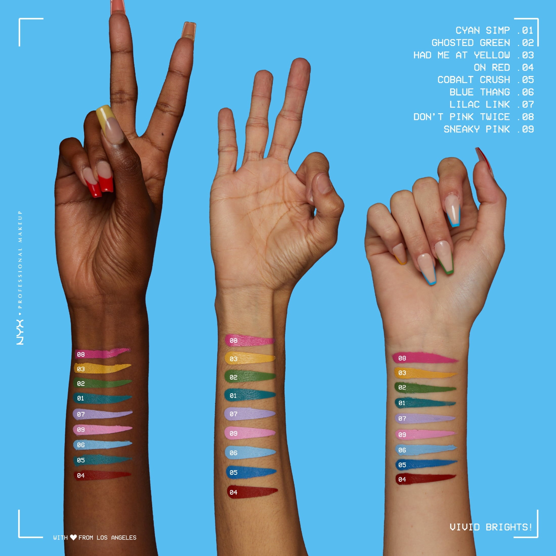NYX Professional Makeup Vivid Brights Liquid Liner, Smear-Resistant Eyeliner, Ghosted Green