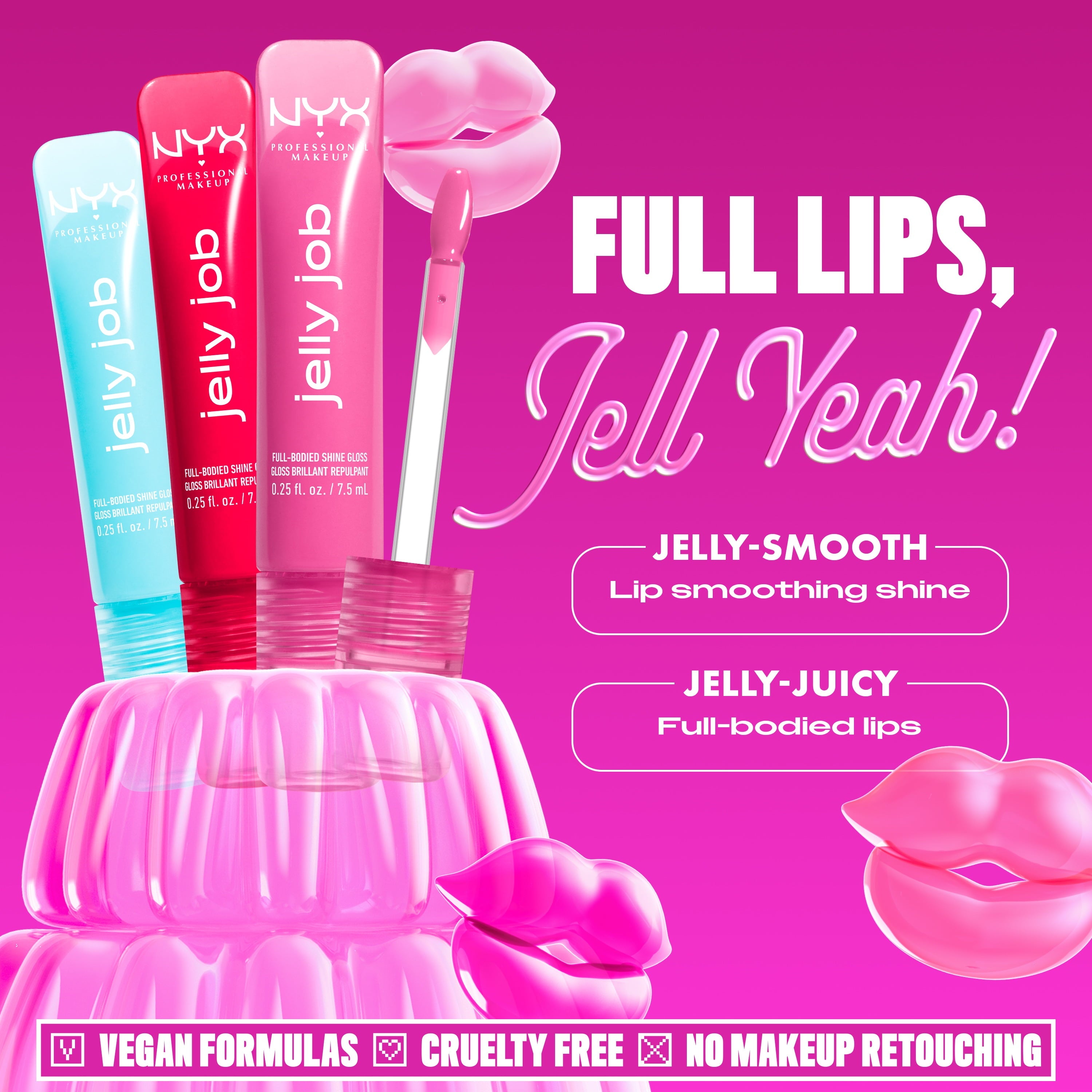 NYX Professional Makeup Jelly Job Lip Gloss, Jelly Blushing 07