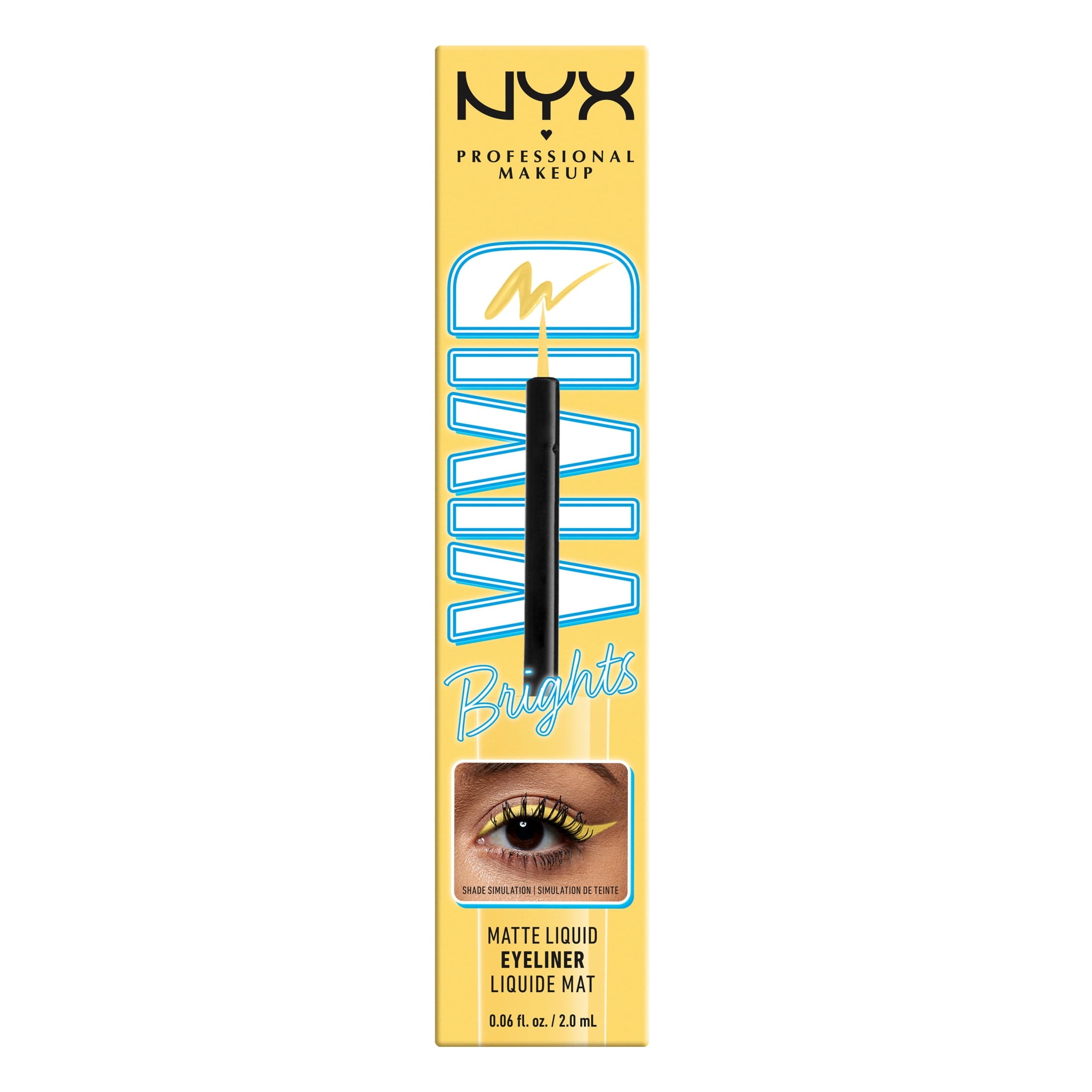 NYX Professional Makeup Vivid Brights Liquid Liner, Smear-Resistant Eyeliner, Had Me At Yellow