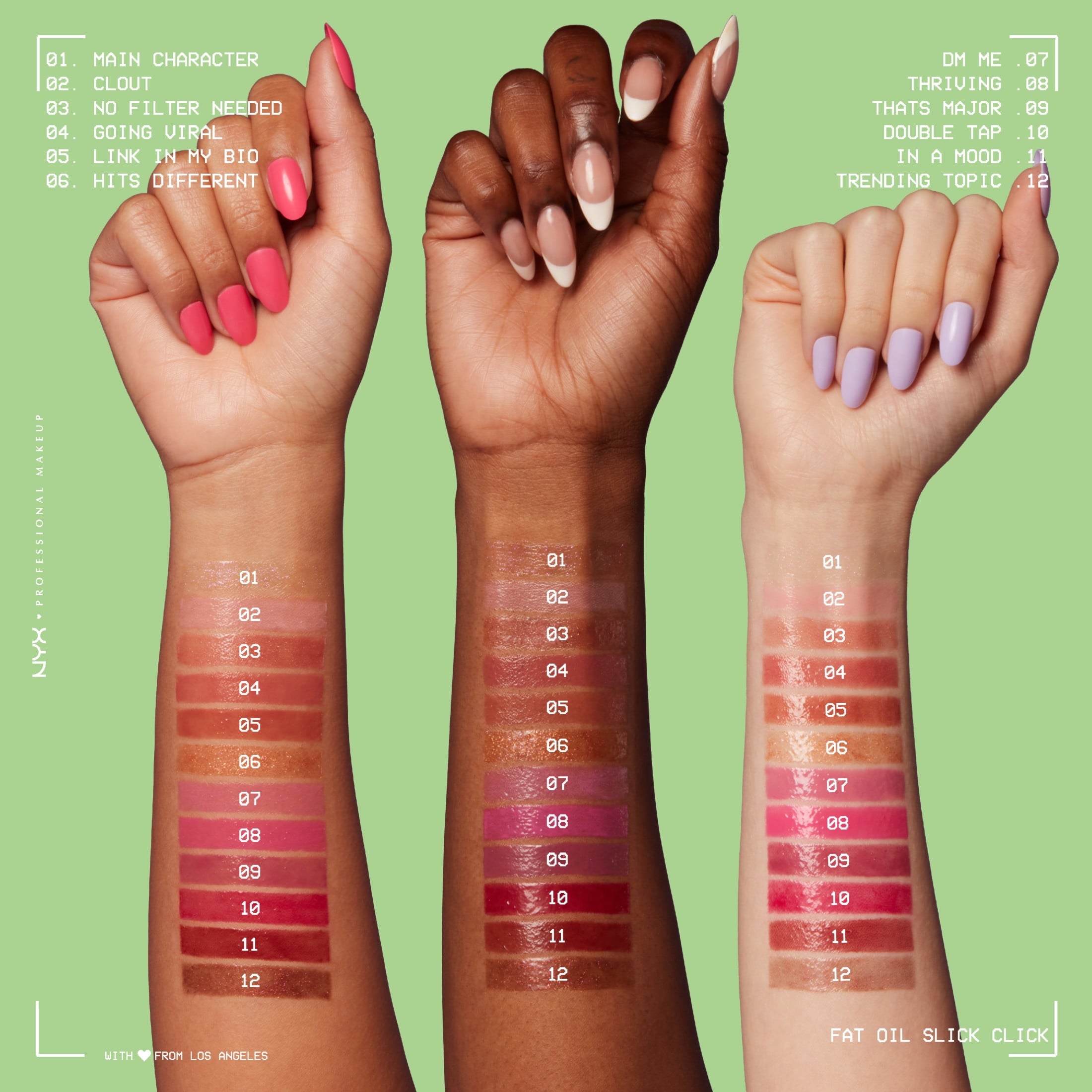 NYX Professional Makeup Fat Oil Slick Click Hydrating Tinted Lip Gloss with Lightweight Hydration, Link in My Bio, 0.07 oz