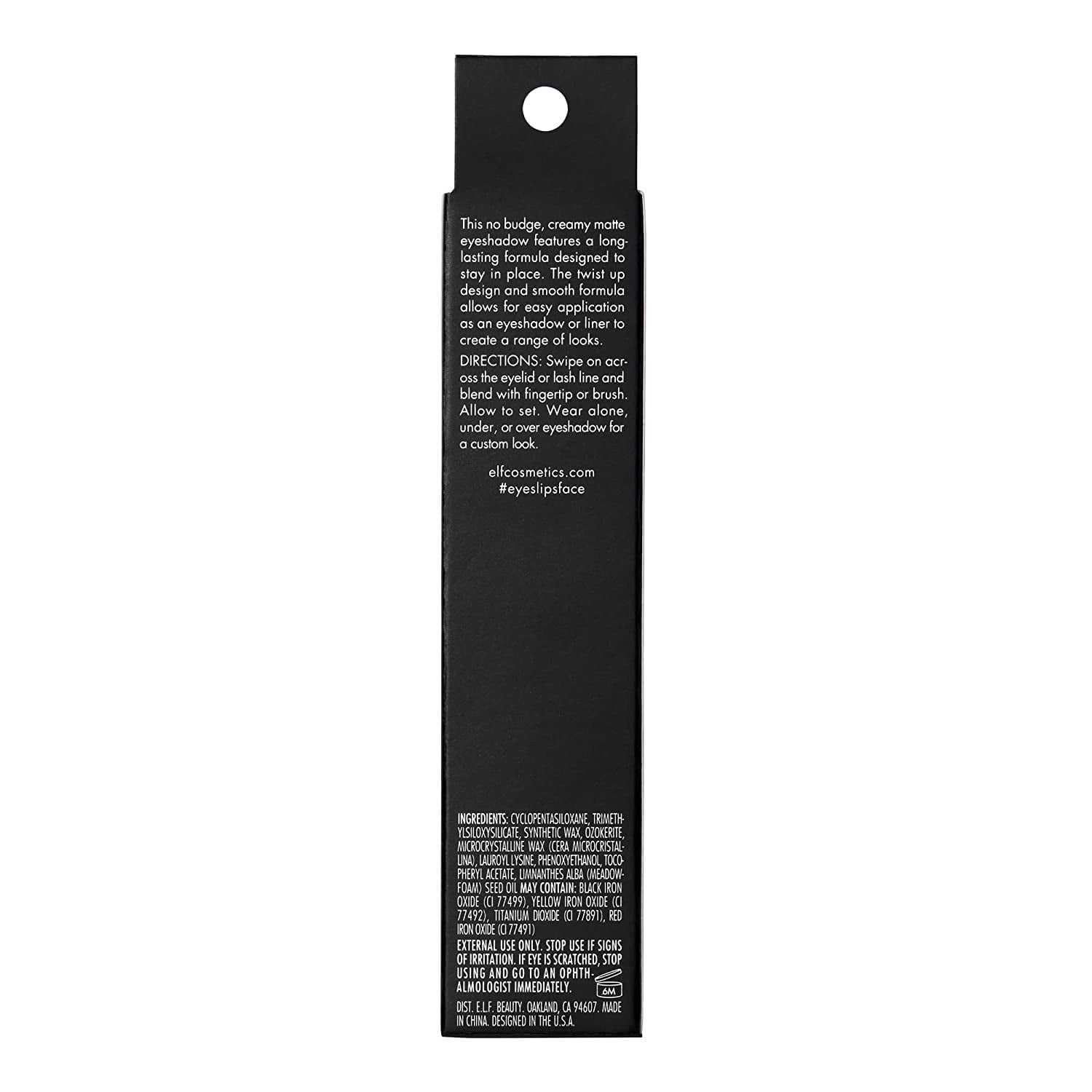 e.l.f. No Budge Matte Shadow Stick, Cool Beans, 0.05oz