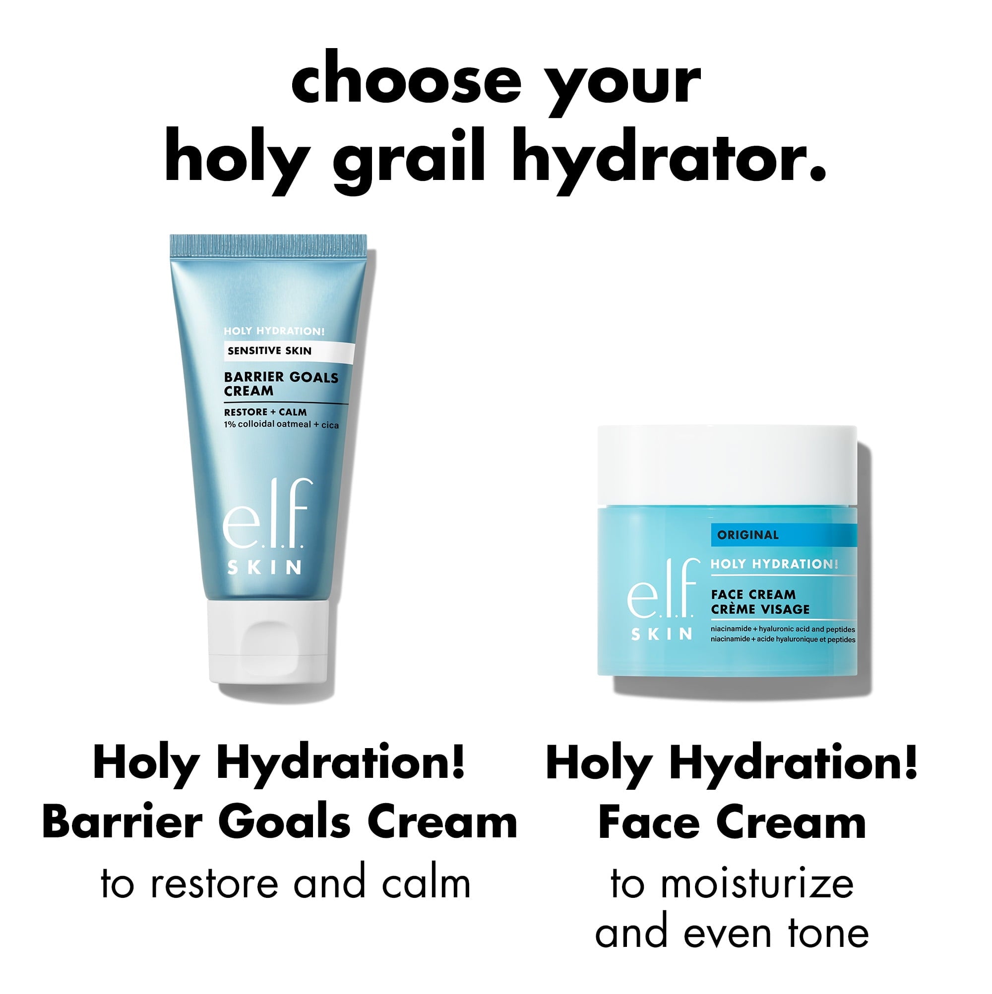 e.l.f. SKIN Holy Hydration! Barrier Goals Cream, 2.1oz