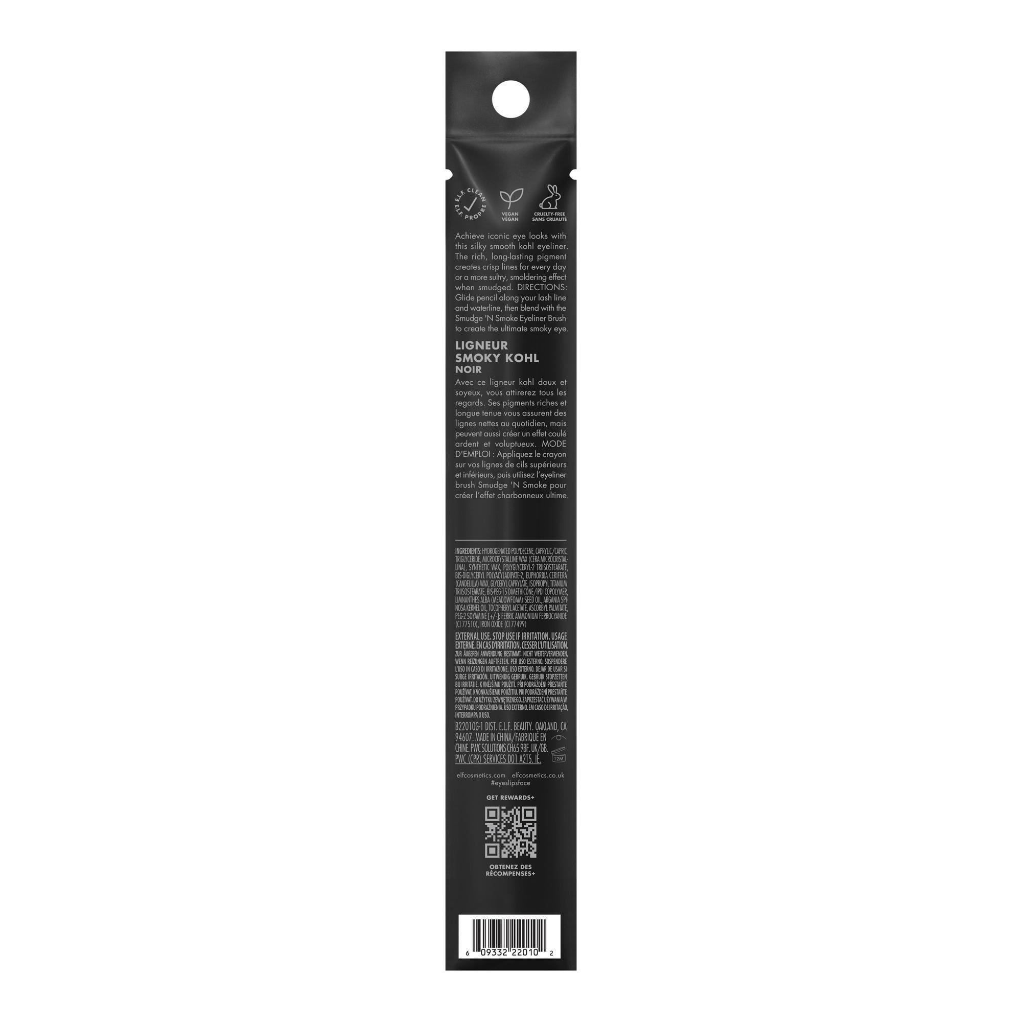 e.l.f. Smoky Kohl Eyeliner, Black Velvet, 0.03oz