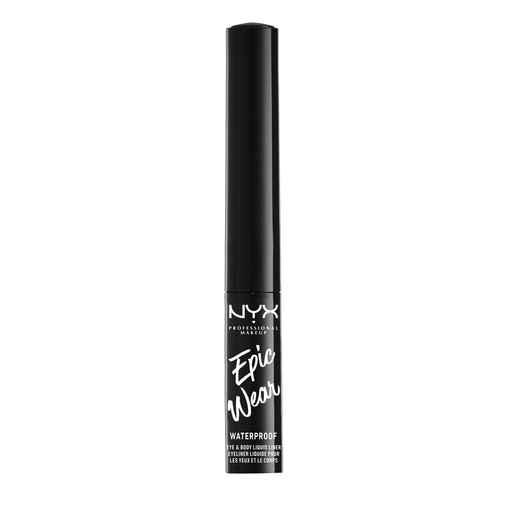 NYX Professional Makeup Epic Wear Metallic Liquid Liner, Long-Lasting Waterproof Liquid Eyeliner, Black Metal, 0.12 fl. oz.