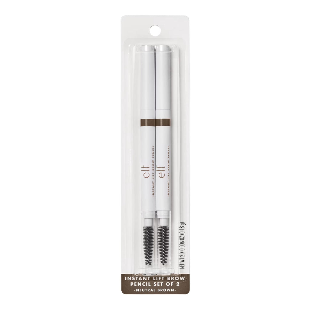 e.l.f. Instant Lift Brow Pencil - 2 Pack, Neutral Brown