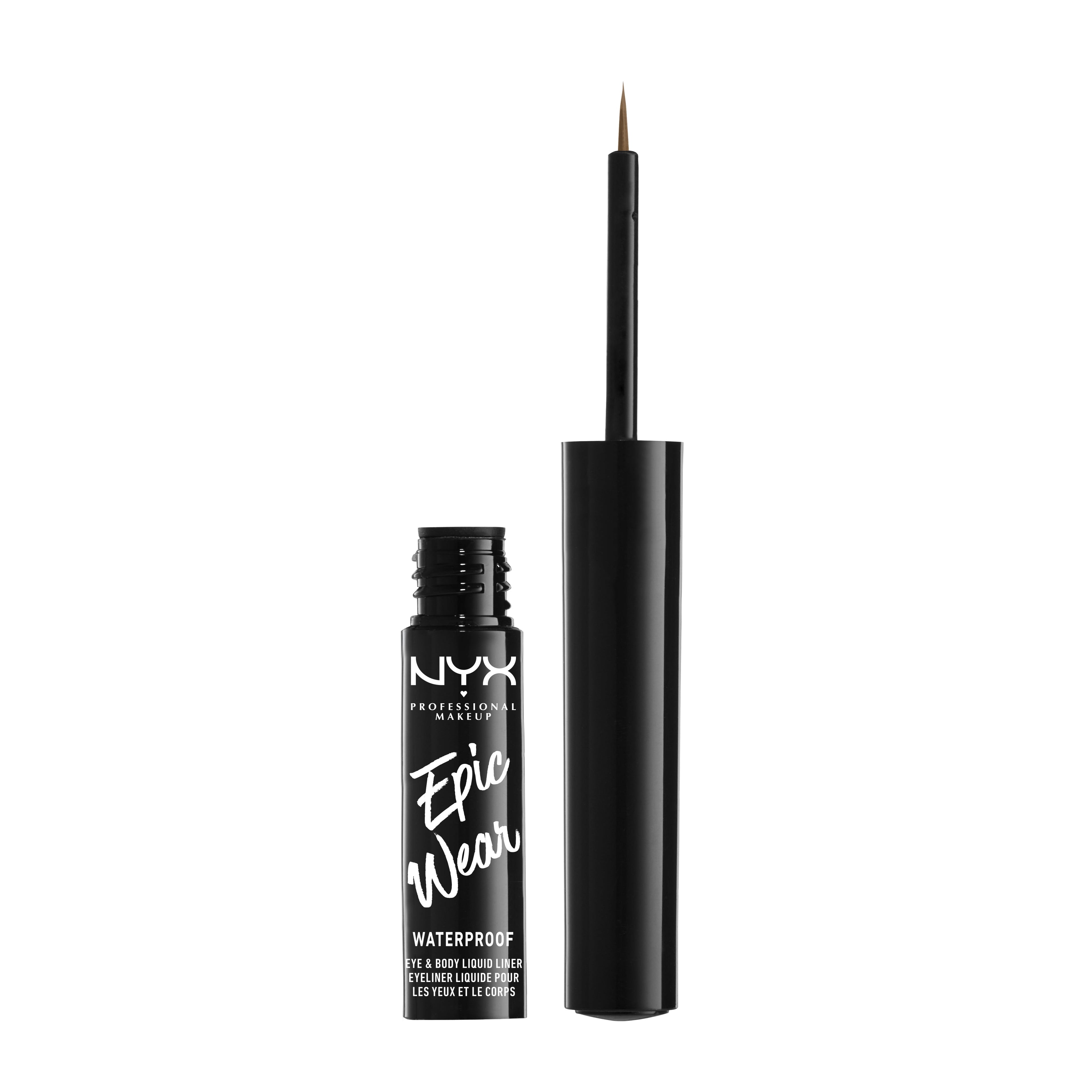 NYX Professional Makeup Epic Wear Metallic, Long-Lasting Waterproof Liquid Eyeliner, Brown Metal, 0.12 fl oz