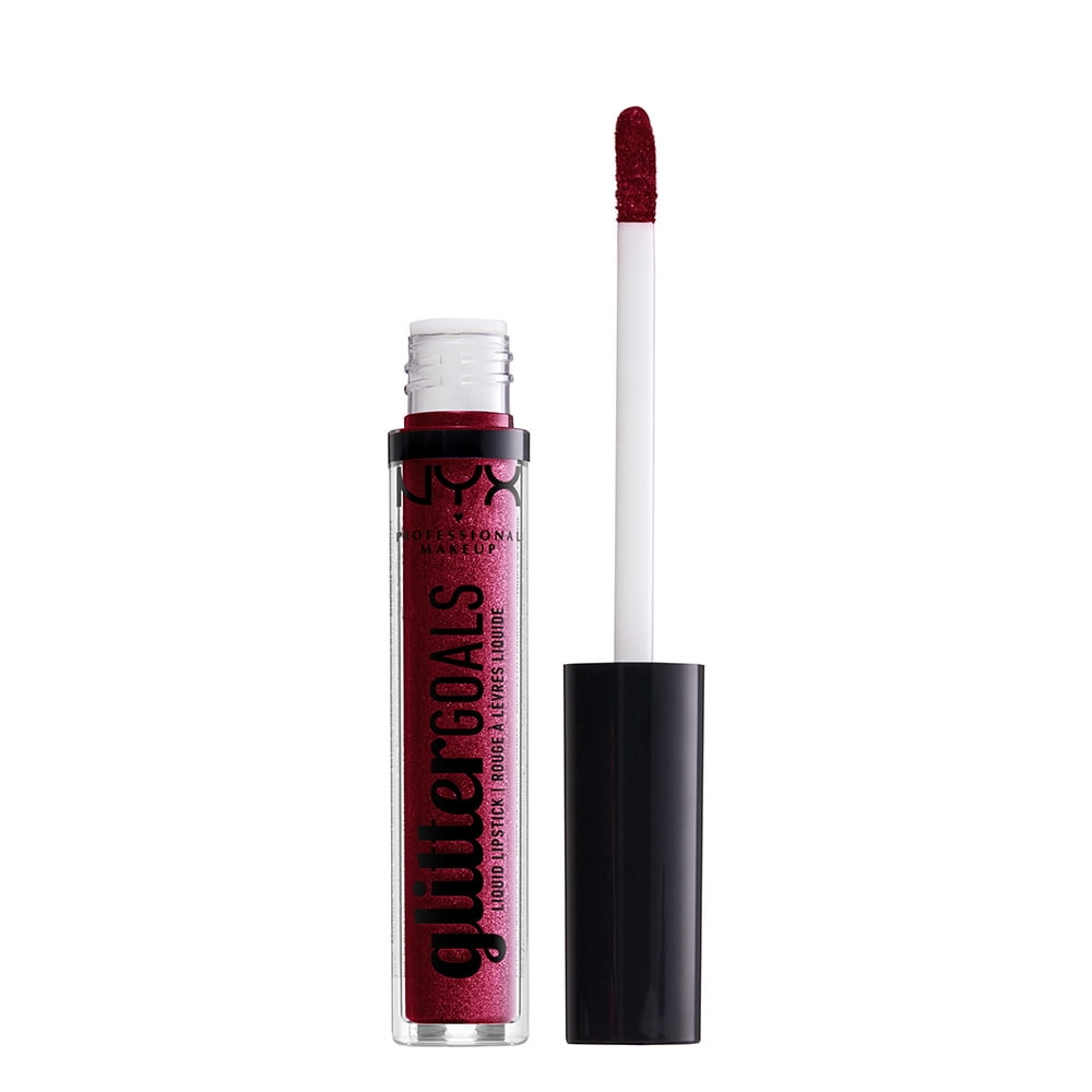 NYX Professional Makeup Glitter Goals Liquid Lipstick, 06 Bloodstone