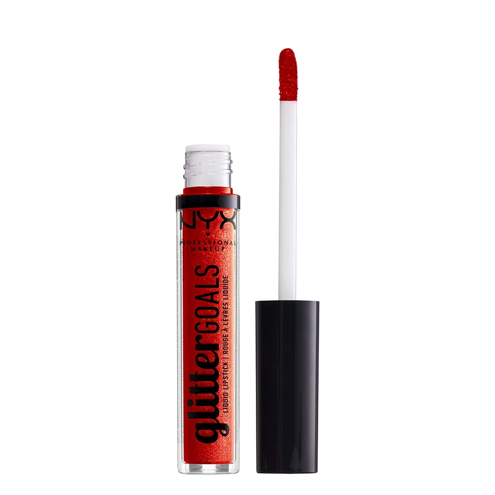 NYX Professional Makeup Glitter Goals Liquid Lipstick, Shimmy