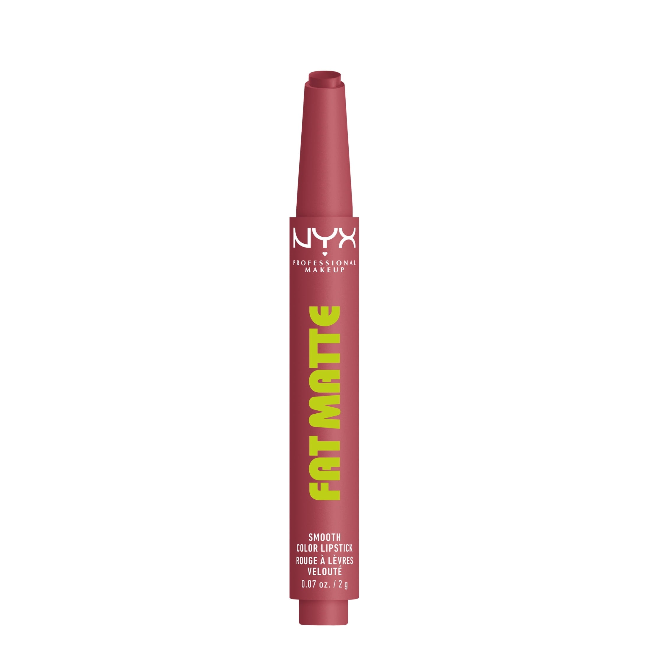 NYX Professional Makeup Fat Matte Lipstick, Smooth Color Long Lasting Lipstick, Blush Blanket, 0.07 oz