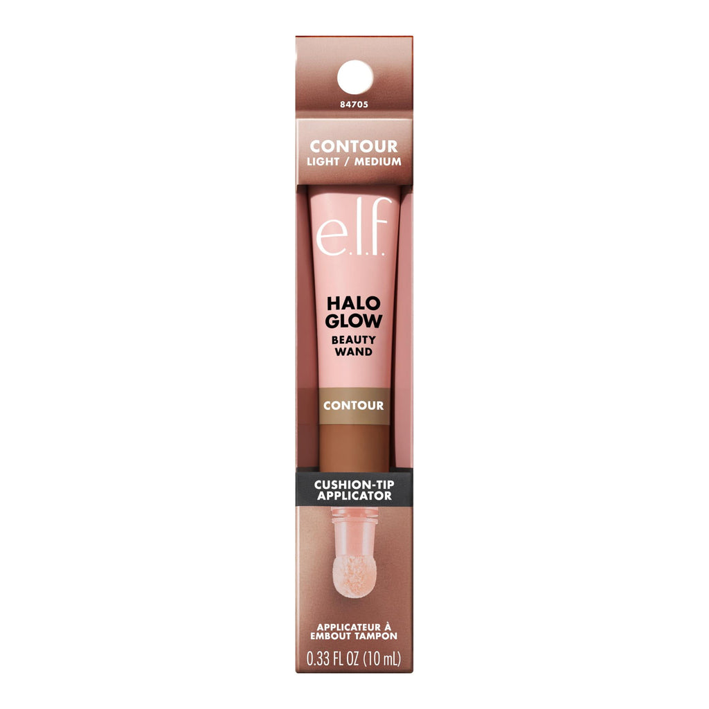 e.l.f. Halo Glow Contour Beauty Wand, Light/Medium, 0.33 fl oz