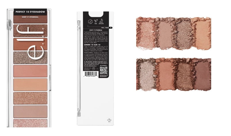 e.l.f. Perfect 10 Eyeshadow Palette, Keep It Ethereal, 0.42oz