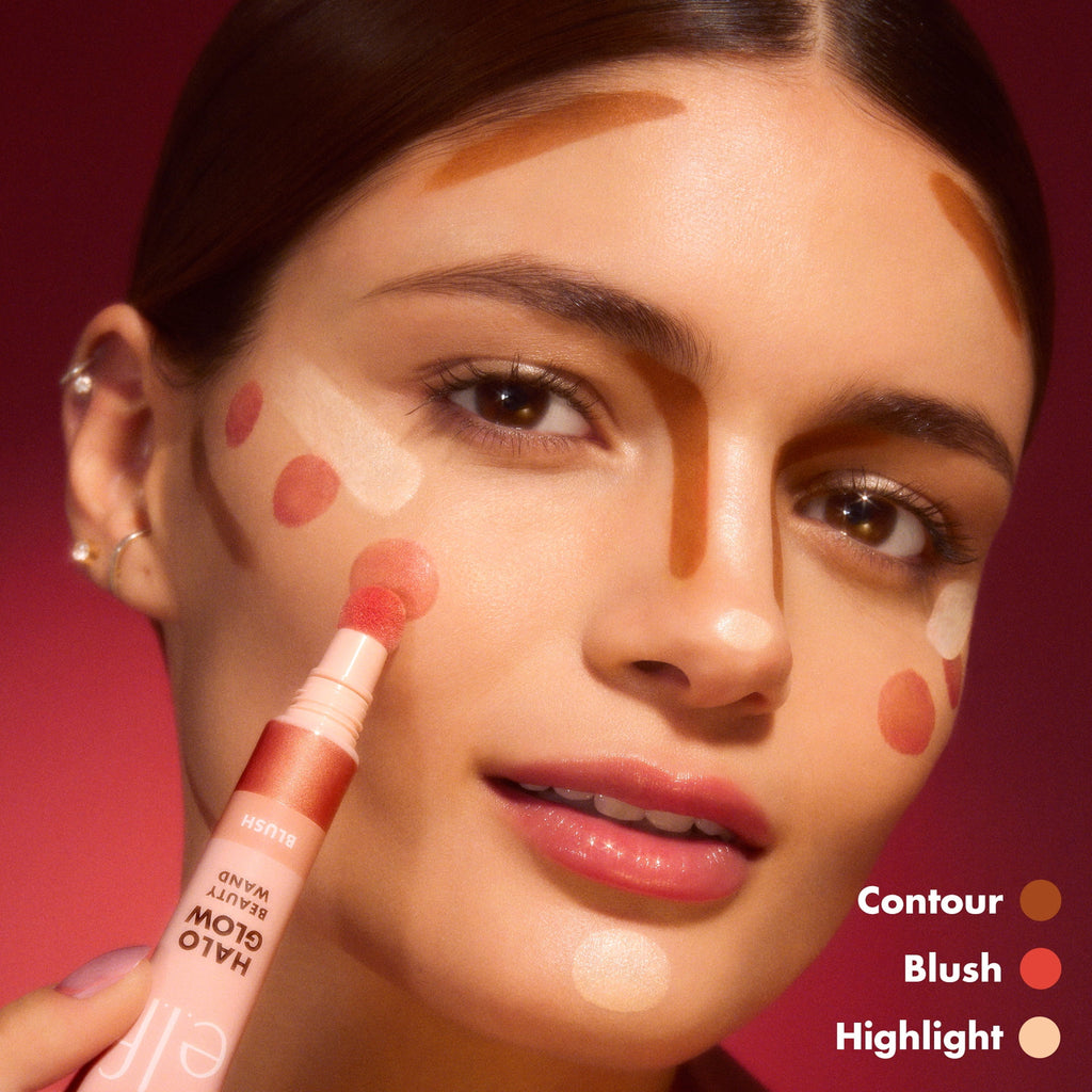 e.l.f. Halo Glow Contour Beauty Wand, Deep/Rich, 0.33 fl oz
