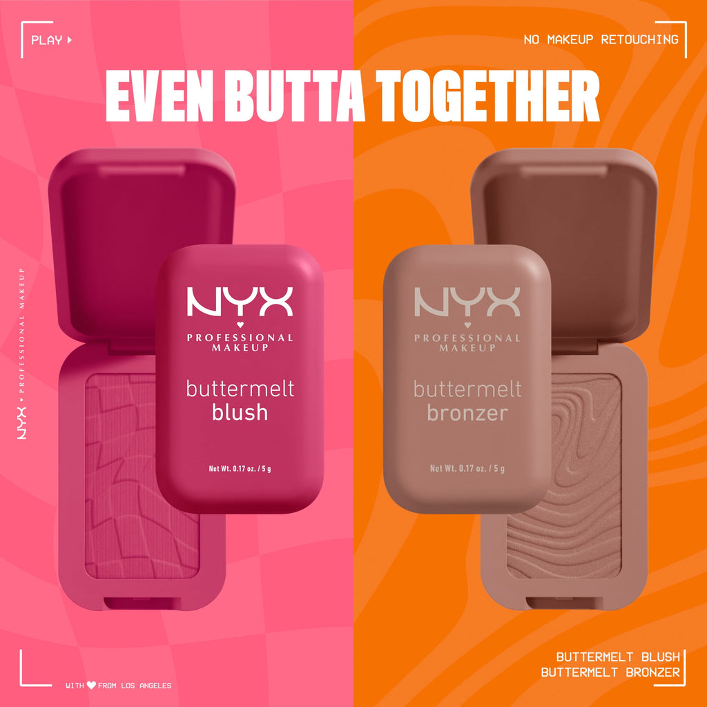 NYX Professional Makeup Buttermelt Blush, Face Makeup Powder Blush, U Know Butta, 0.17 oz
