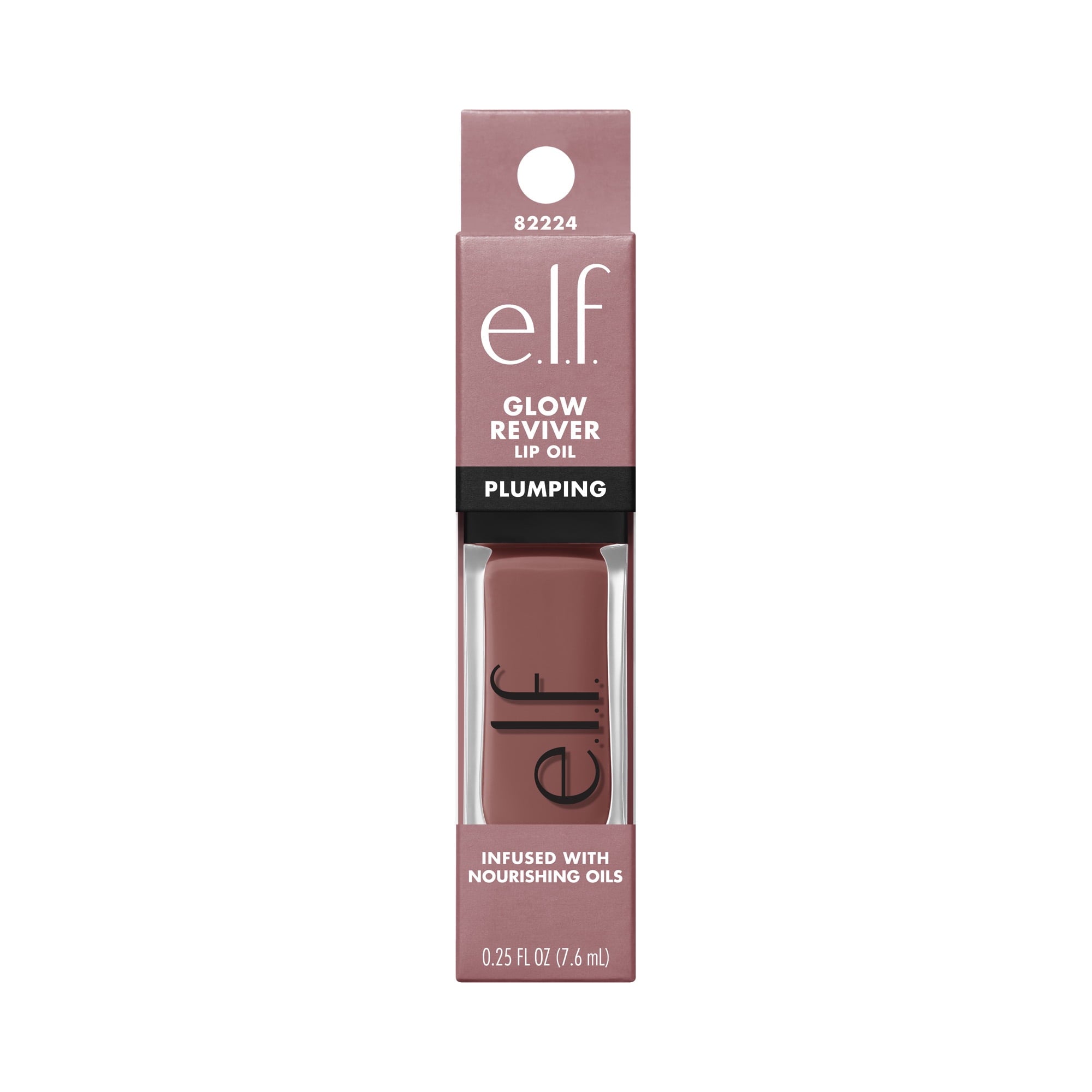 e.l.f. Glow Reviver Lip Plumping Oil Major Mauve, 0.25 fl oz