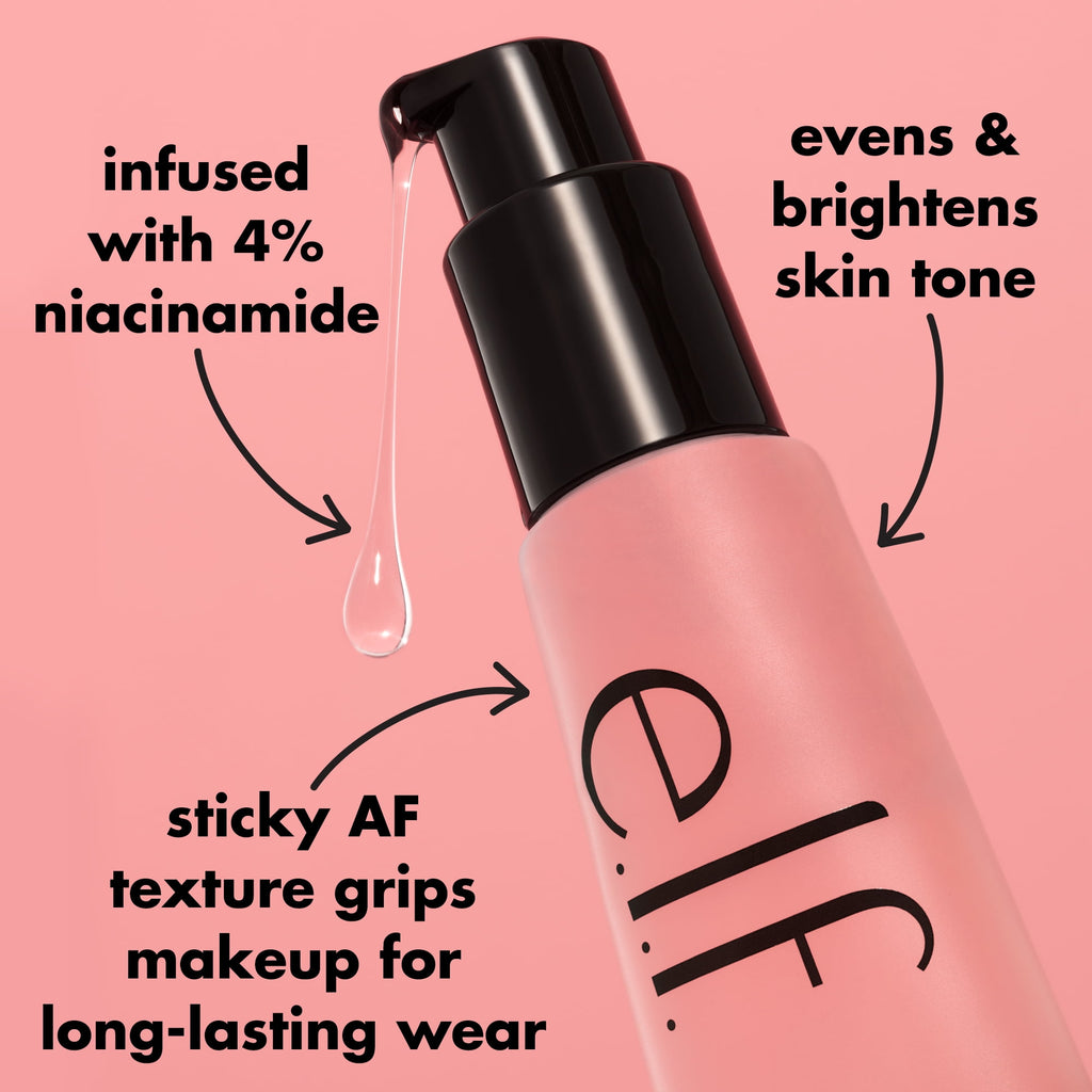 (2 pack) e.l.f. Power Grip Primer + 4% Niacinamide, 0.8 fl oz