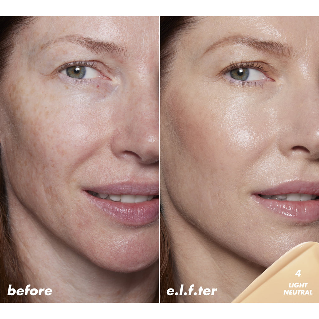 e.l.f. Halo Glow Skin Tint Mineral SPF 50, Tinted Moisturizer, 4 Light Neutral, 1 fl oz