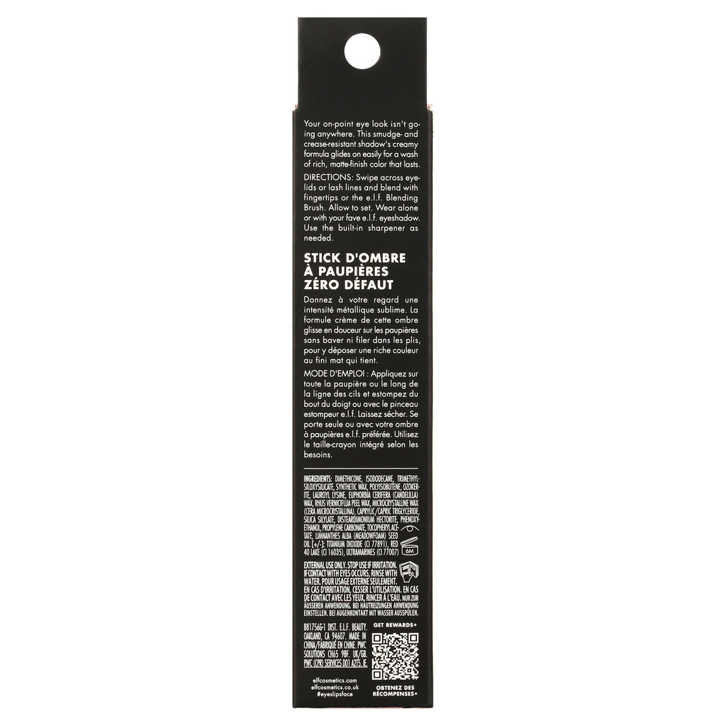 e.l.f. No Budge Matte Shadow Stick, Bombshell, 0.05oz